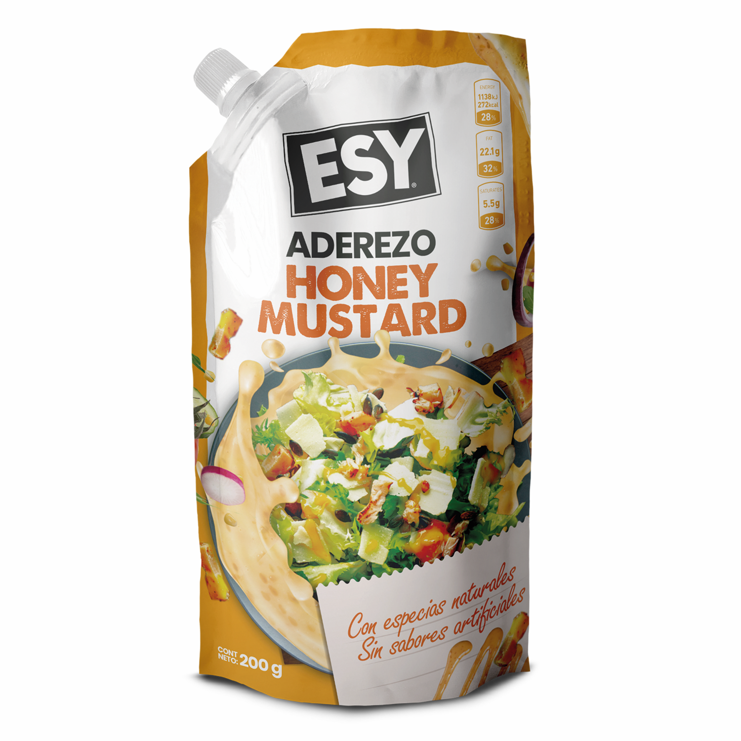 Aderezo Honey Mustard Con Especias Naturales Sin Sabores Artificiales ESY 200 G