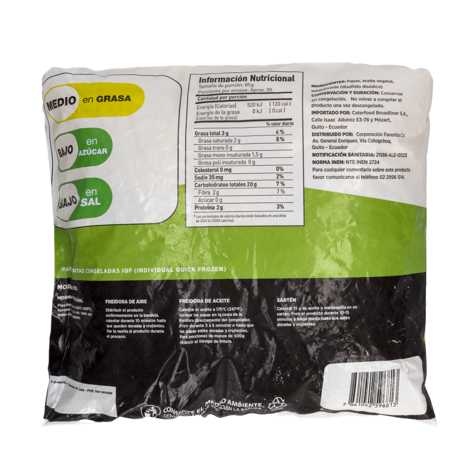 Papas Congeladas Corte Recto SMART SELECTION 2,5 Kg