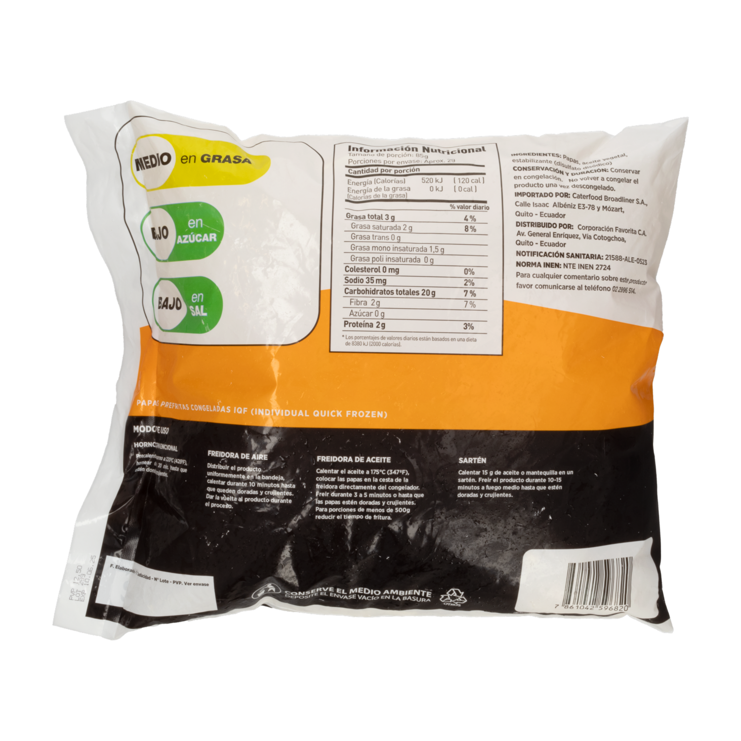 Papas Fritas Corte Ondulado SMART SELECTION 2.50 Kg