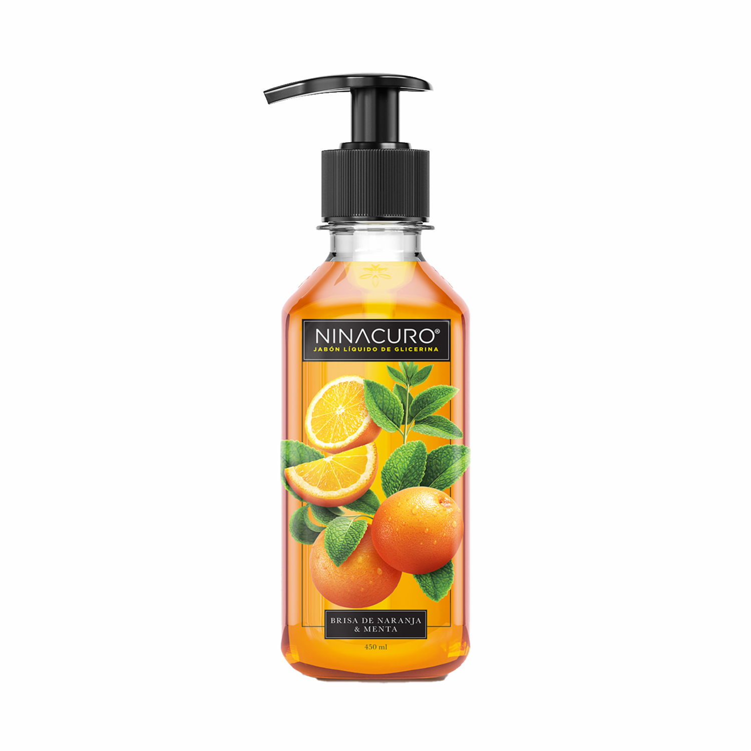 Jabón Líquido Brisa De Naranja Y Menta NINACURO 450 Ml