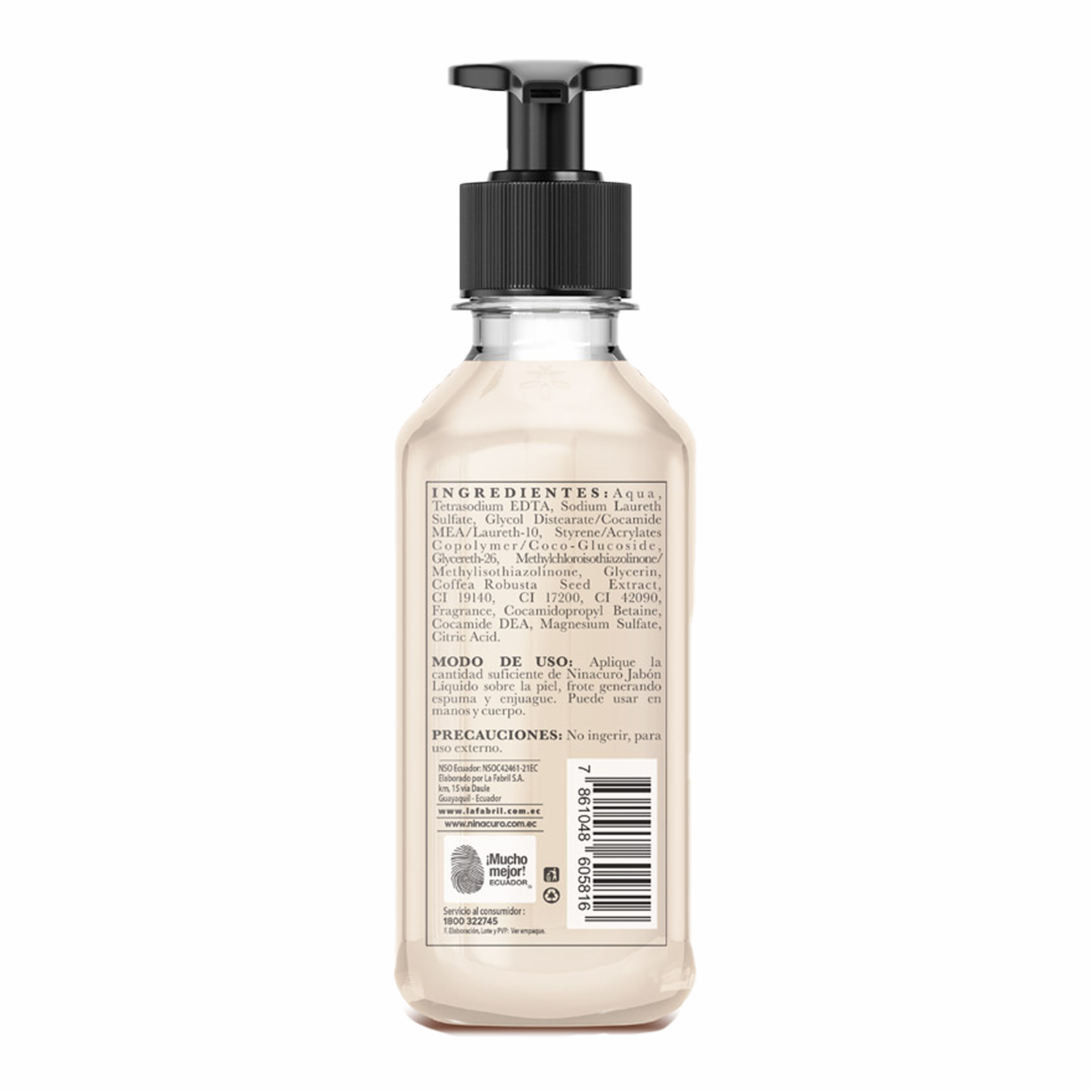 Jabón Líquido Café Vainilla NINACURO 450 Ml