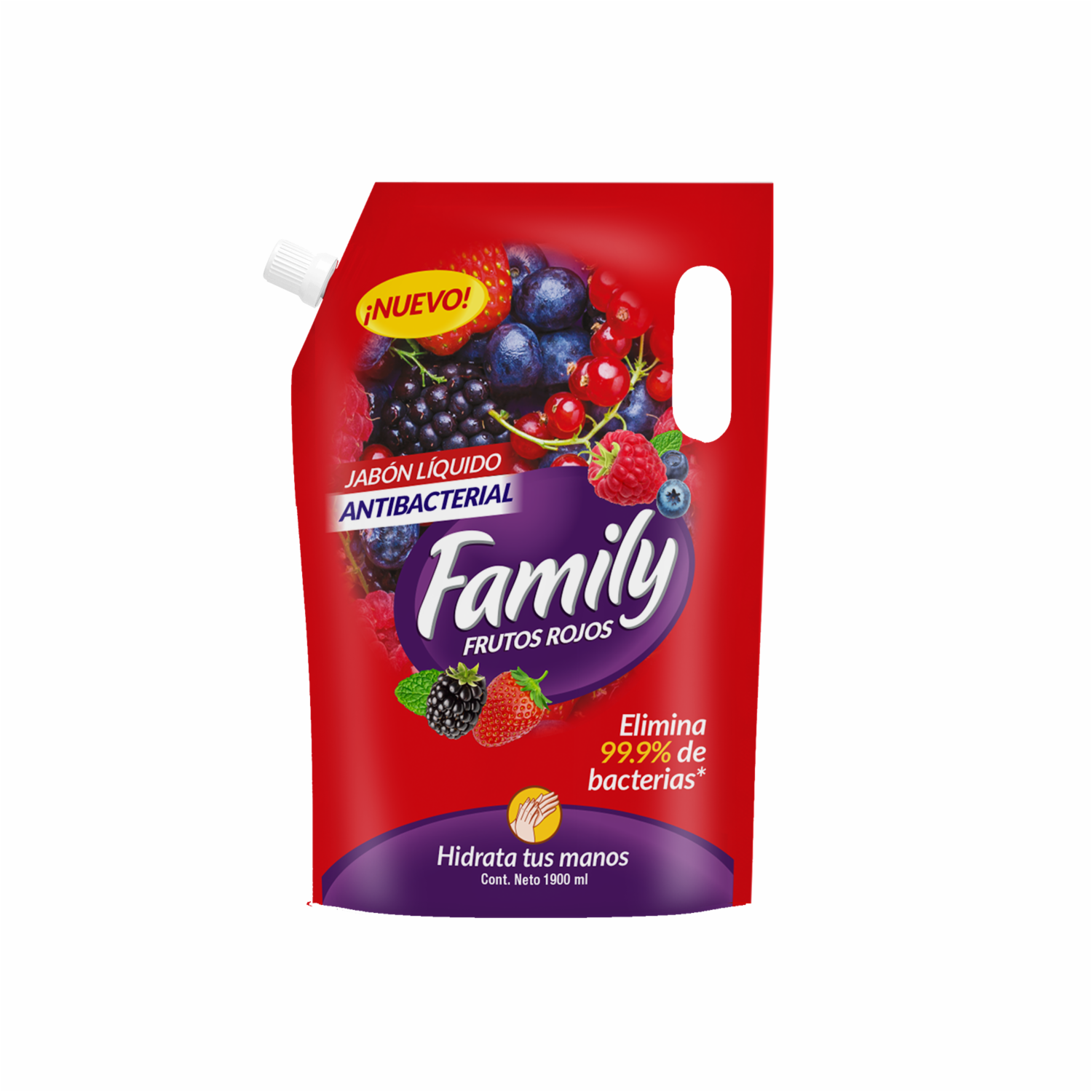 Jabón Líquido Frutos Rojos FAMILY 1900 Ml