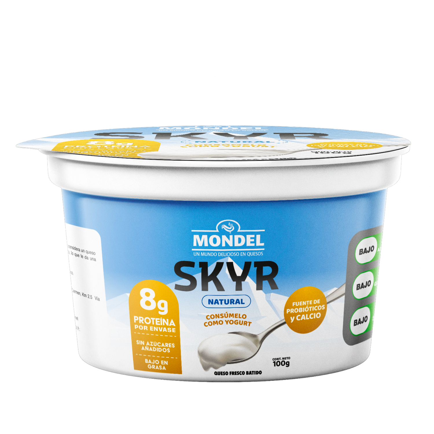 Queso Fresco Batido Natural Skyr MONDEL 100 G