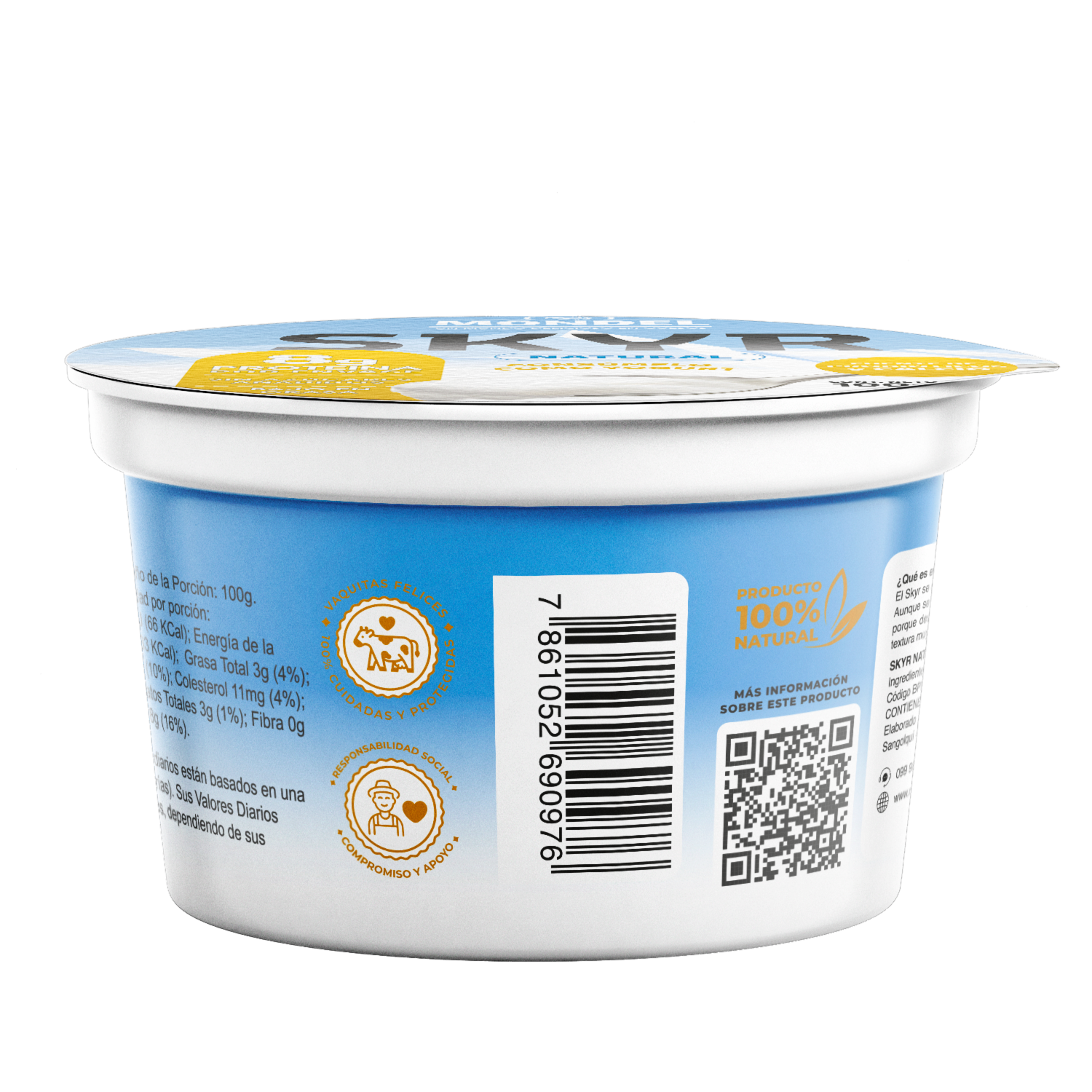 Queso Fresco Batido Natural Skyr MONDEL 100 G