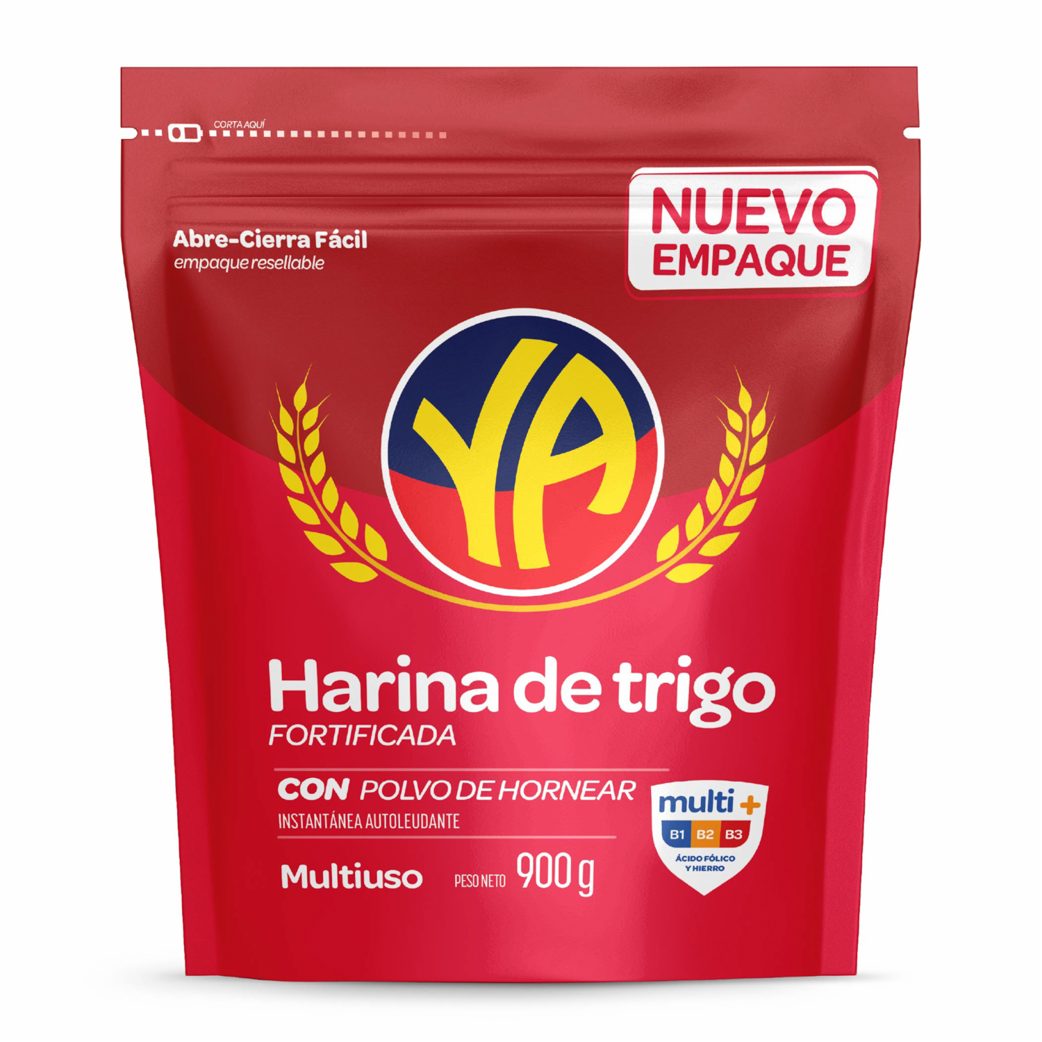 Harina Con Polvo De Hornear YA 900 G