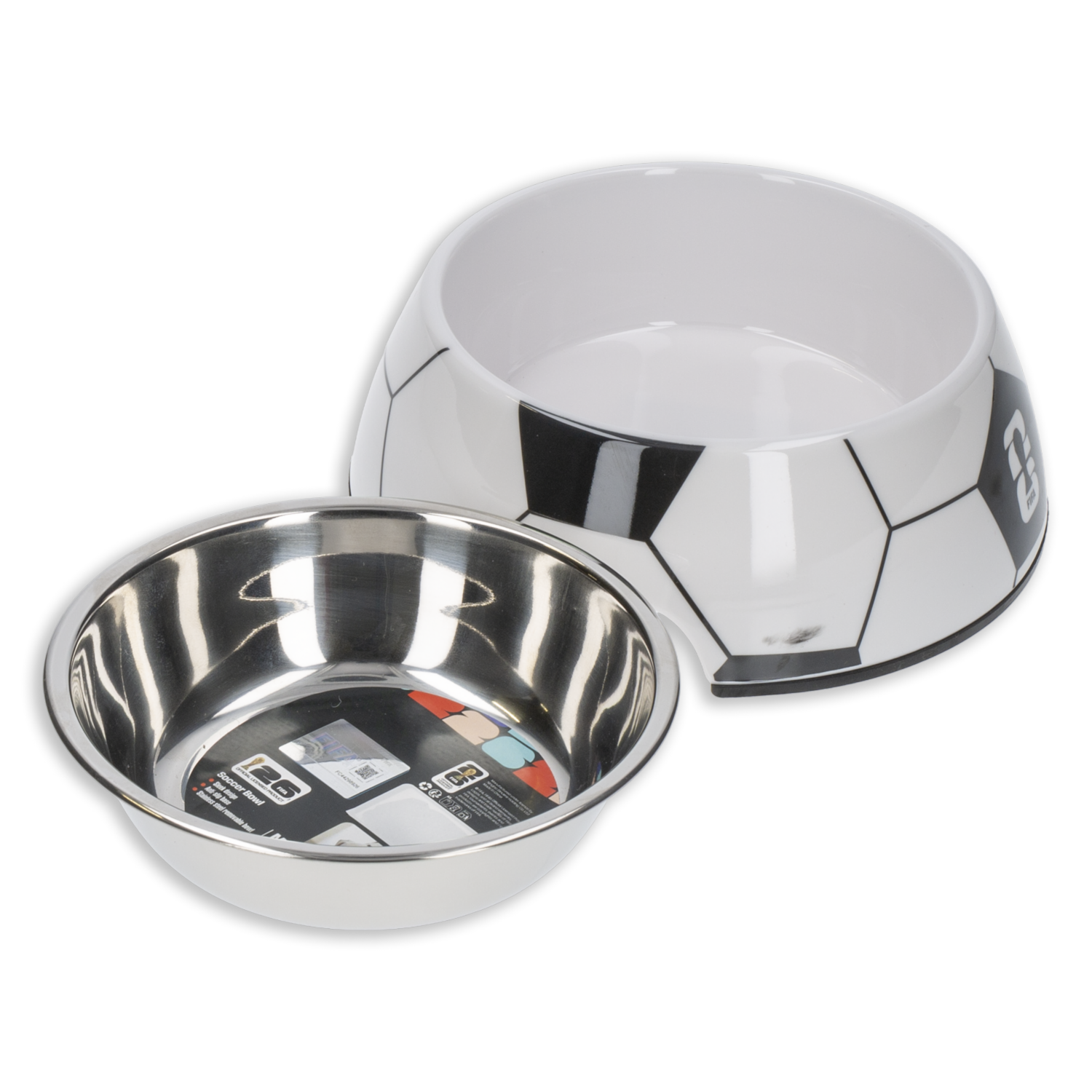Tazón Para Perros Blanco Y Negro FIFA 350 Ml