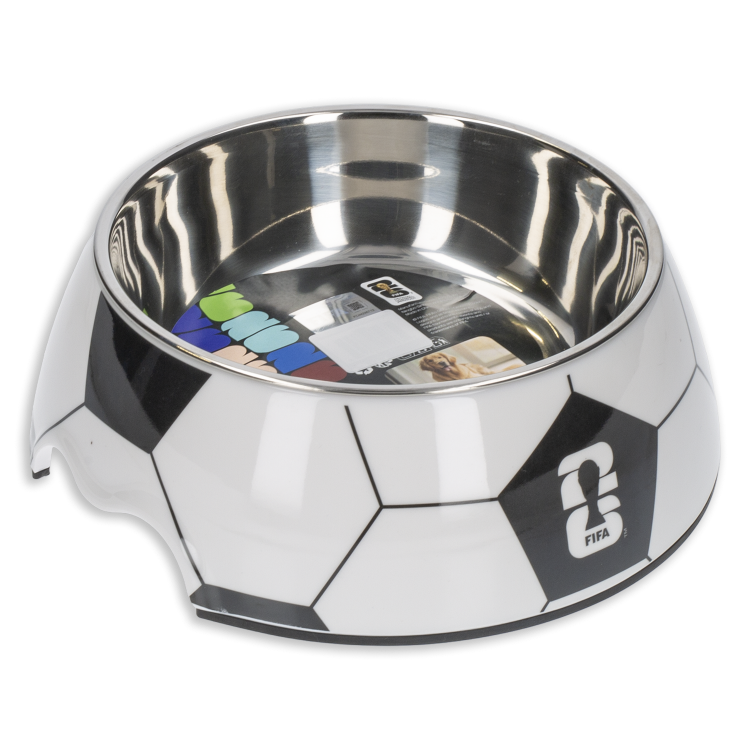 Tazón Para Perros Blanco Y Negro FIFA 700 Ml