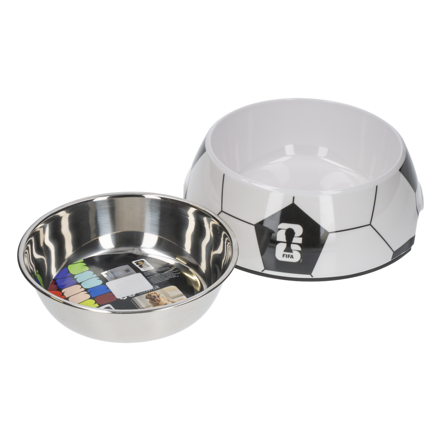 Tazón Para Perros Blanco Y Negro FIFA 700 Ml