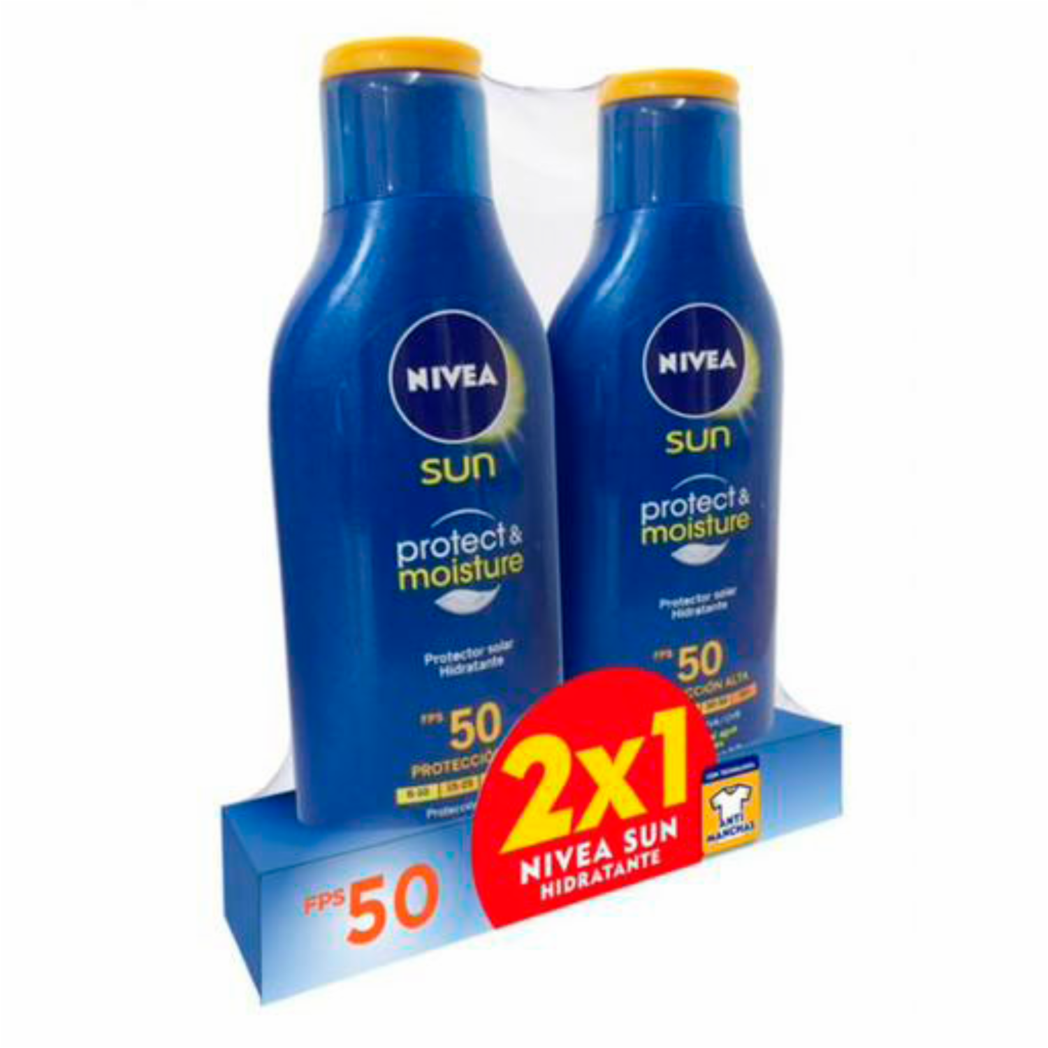 Protector Solar Sun Hidratante Spf50 NIVEA Pack X2 X 250 Ml