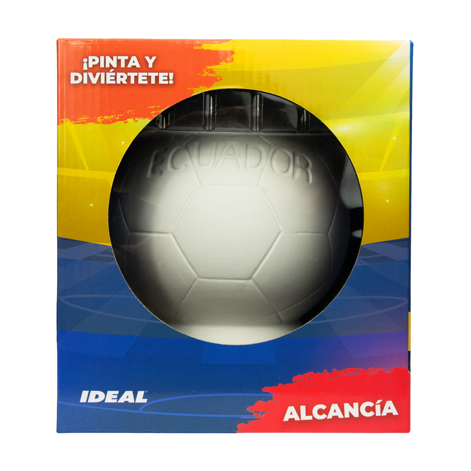 Alcancía Para Pinta Diseño Balón De Futbol De Ecuador IDEAL 18X20X16Cm