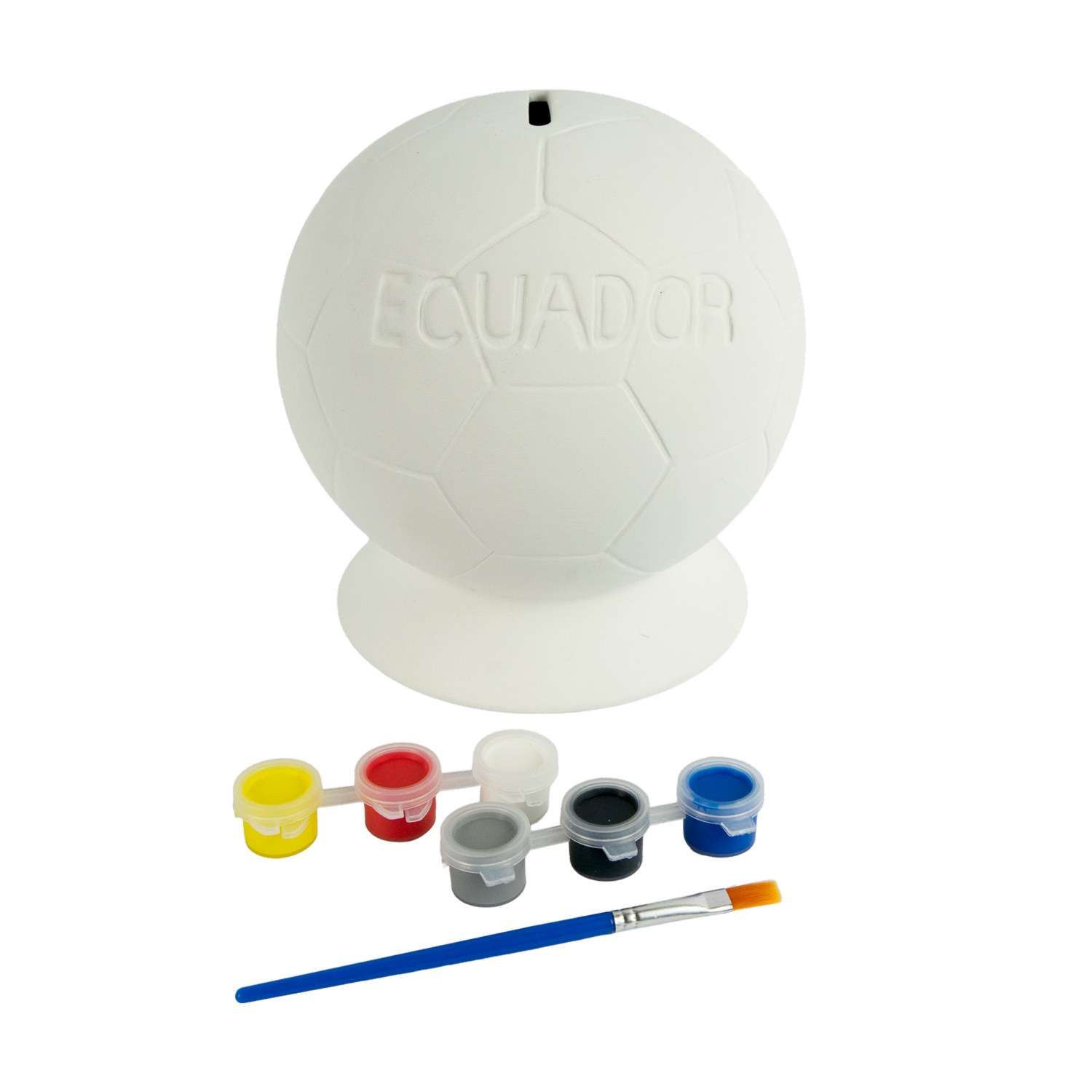 Alcancía Para Pinta Diseño Balón De Futbol De Ecuador IDEAL 18X20X16Cm