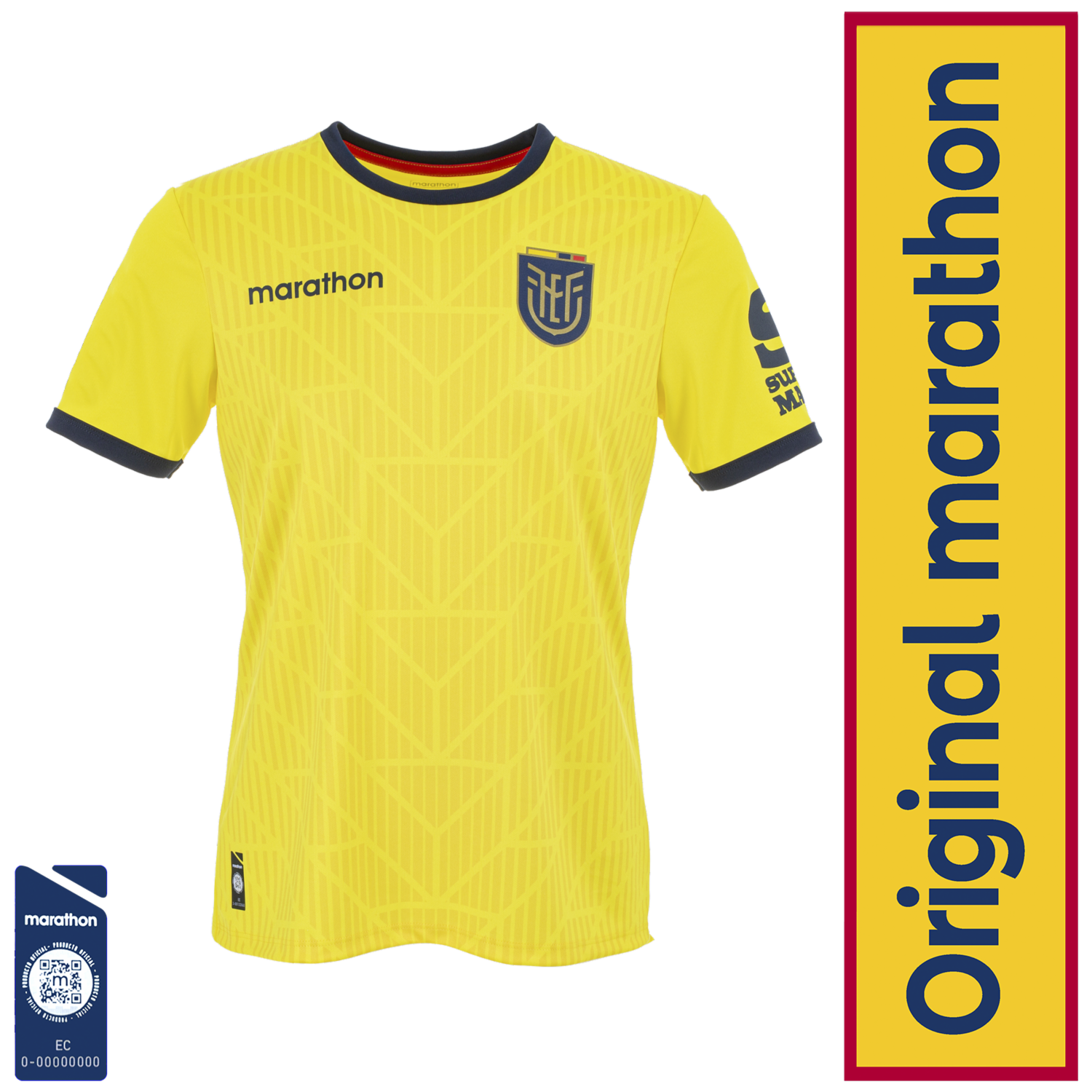 Camiseta Ecuador Amarilla Hombre Original Marathon FEF