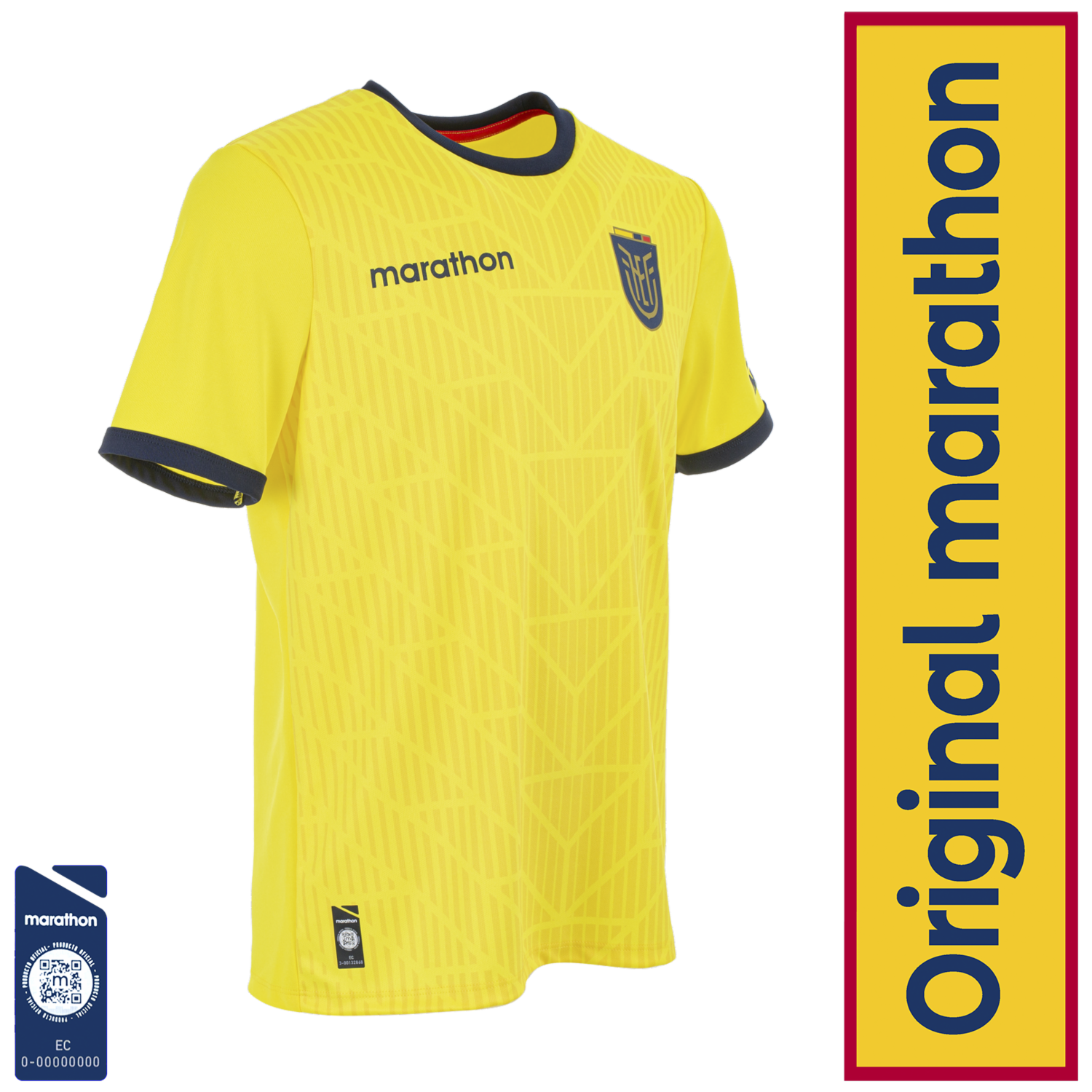 Camiseta Ecuador Amarilla Hombre Original Marathon FEF