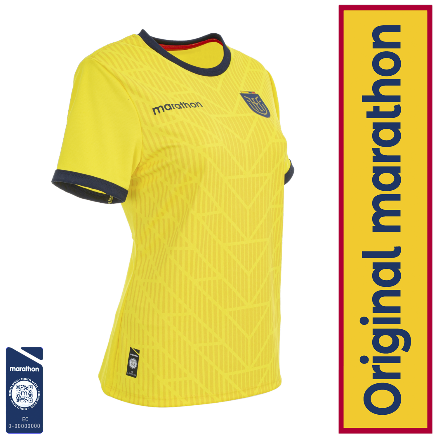 Camiseta Ecuador Amarilla Mujer Original Marathon FEF