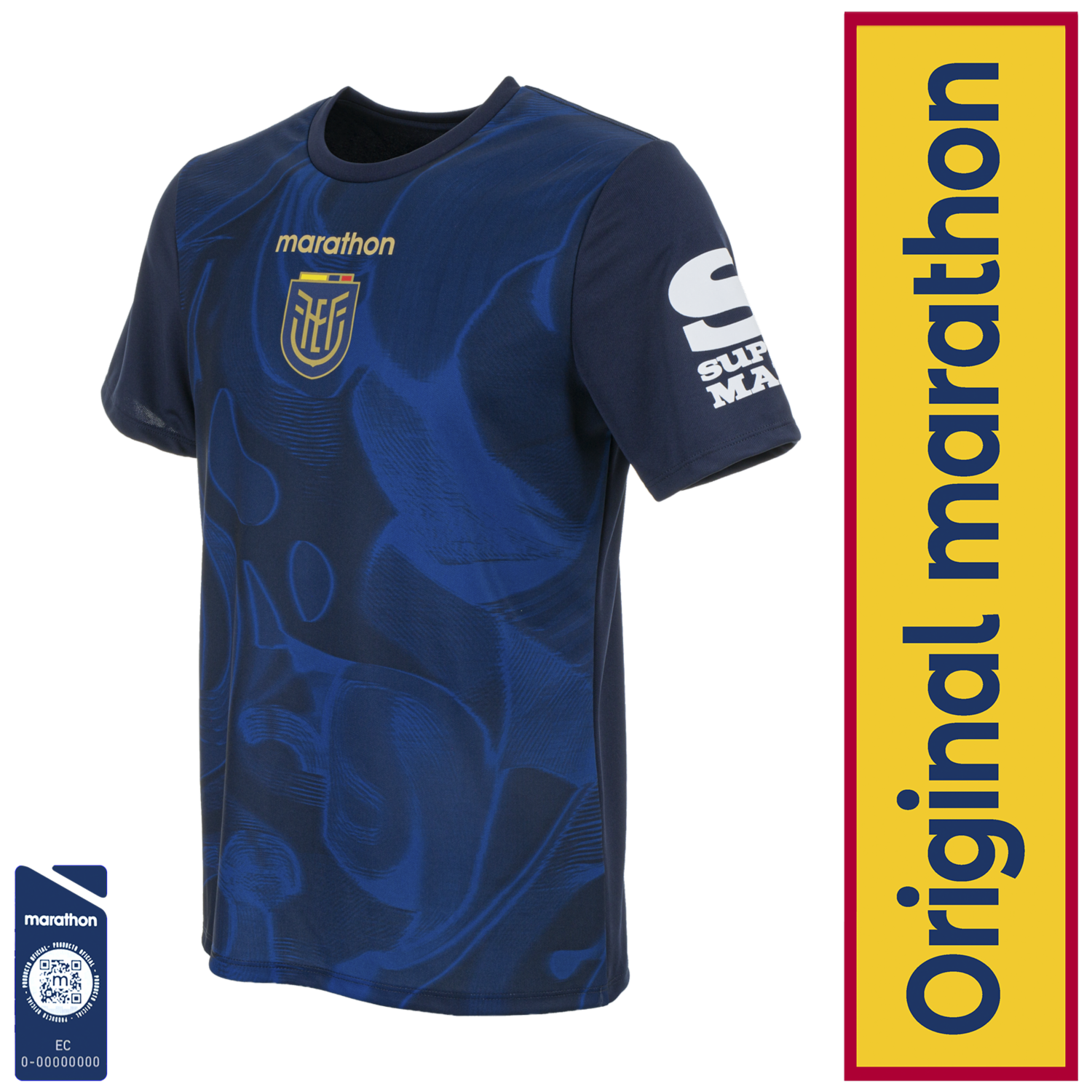 Camiseta Ecuador Azul Hombre Ecuador Original Marathon FEF
