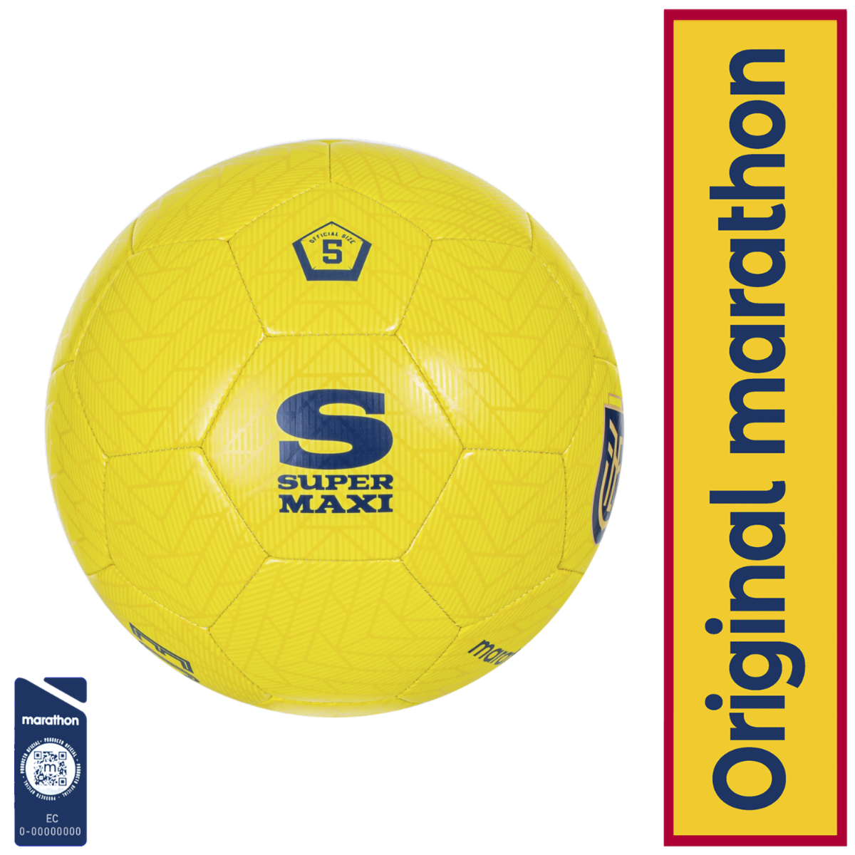 Pelota Diseño Ecuador Amarilla FEF Talla 5
