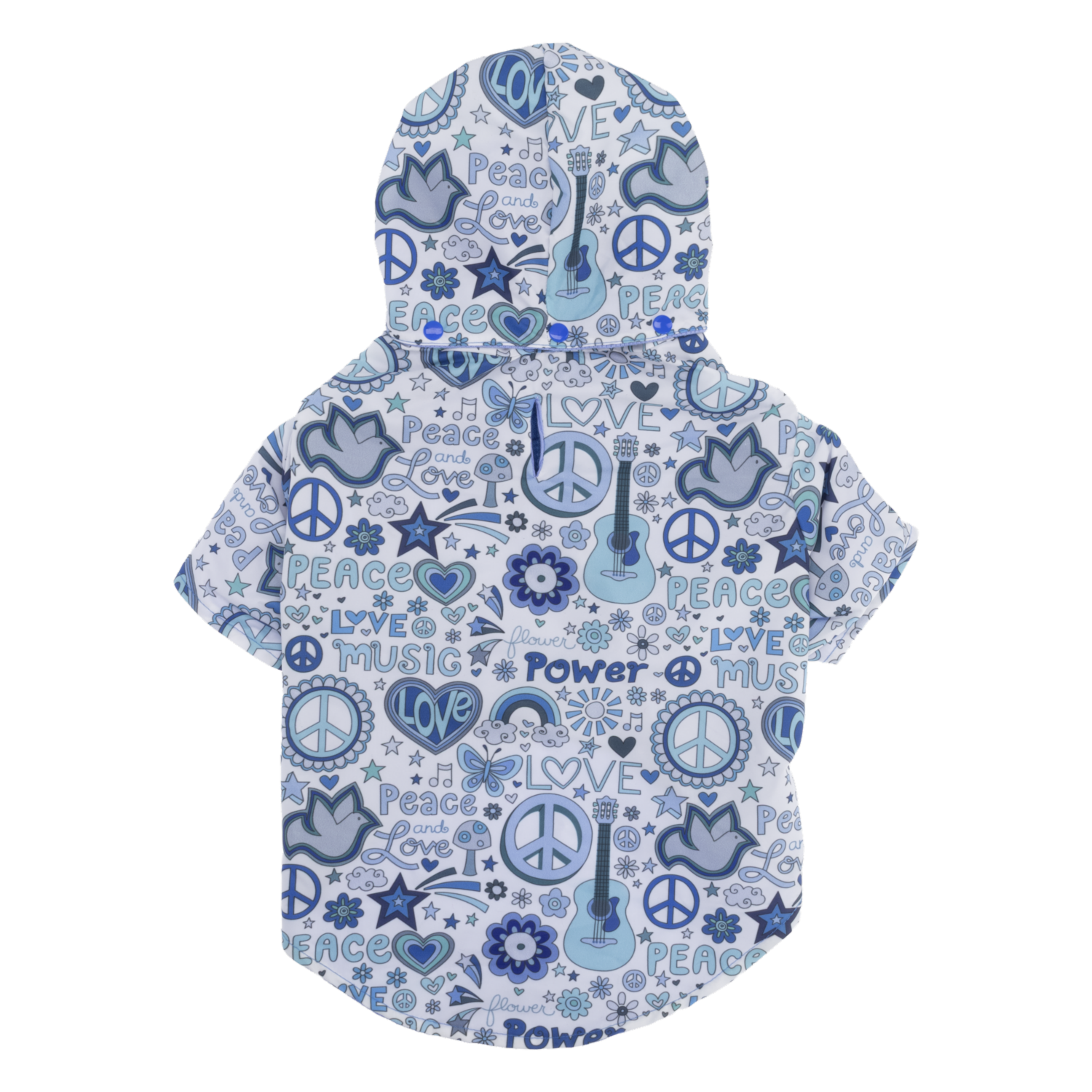 Poncho Para Perro Impermeable Diseño Peace THE PET FACTORY Talla Extra Pequeño