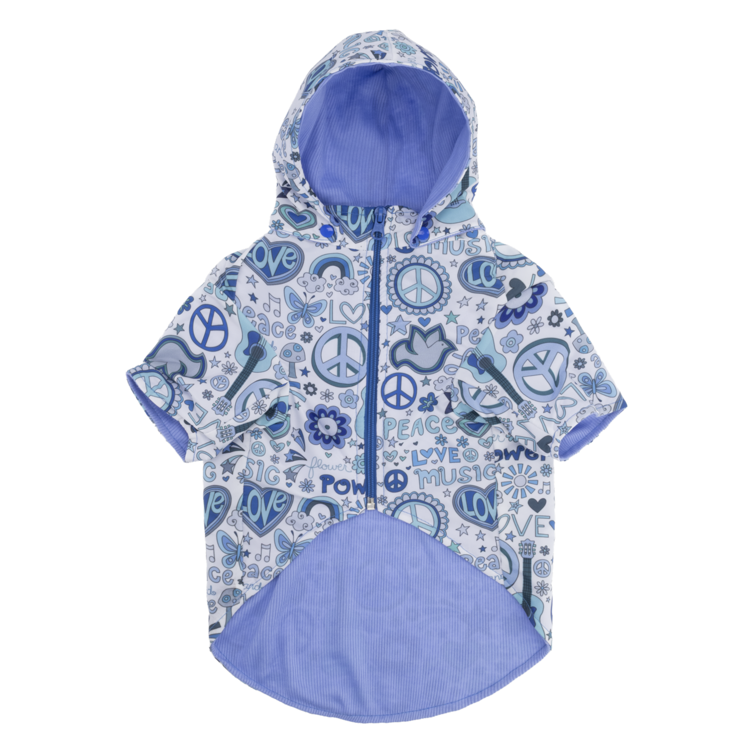 Poncho Para Perro Impermeable Diseño Peace THE PET FACTORY Talla Grande