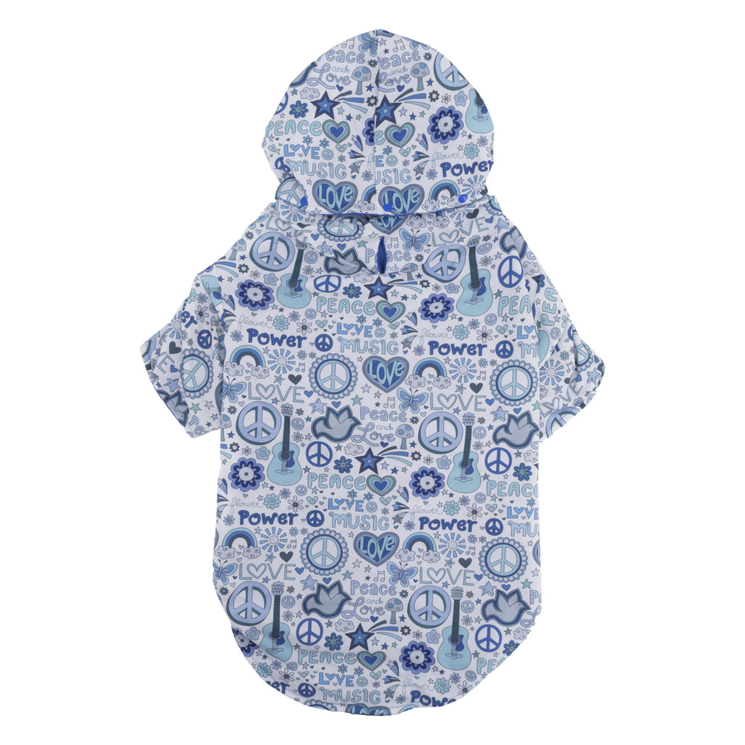 Poncho Para Perro Impermeable Diseño Peace THE PET FACTORY Talla Extra Grande
