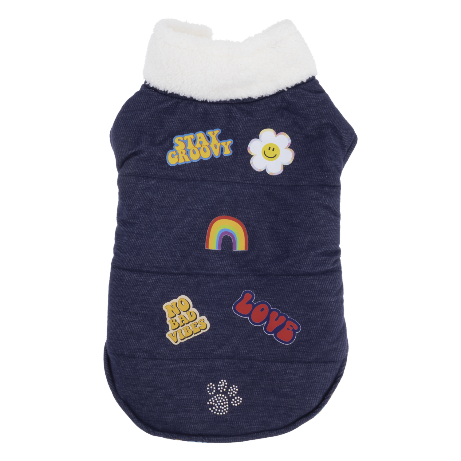 Capa Para Perro Diseño Peace And Love THE PET FACTORY Talla Mediano
