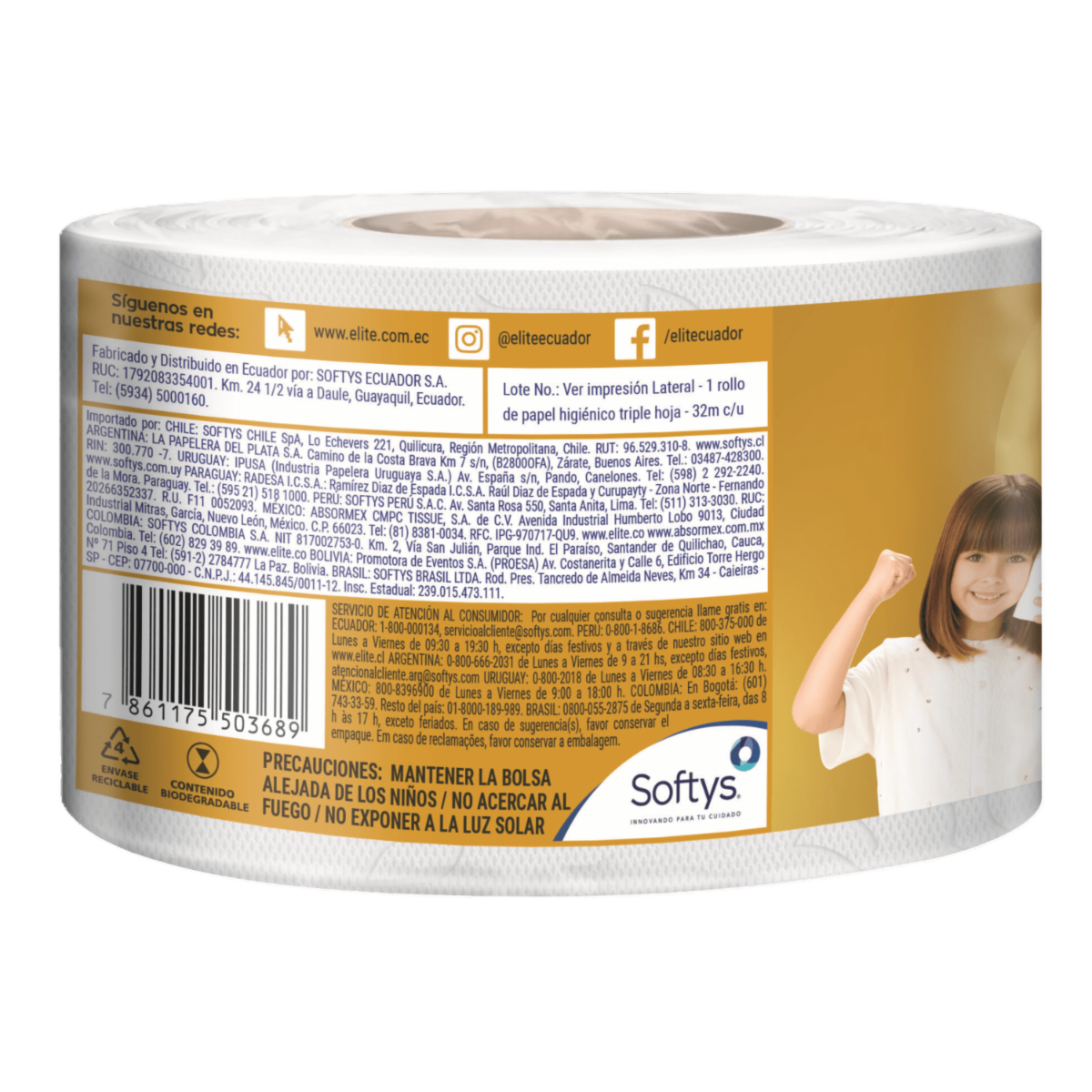 Papel Higiénico Soft & Strong Megarollo ELITE 35 Metros