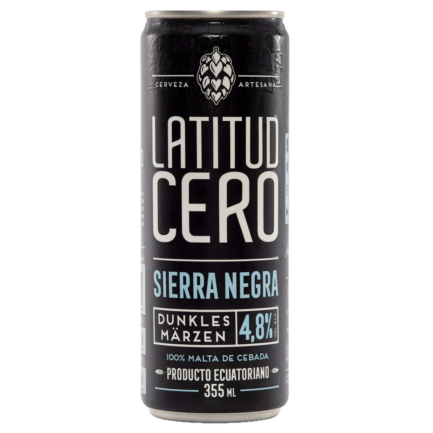 Cerveza Sierra Negra En Lata LATITUD CERO 355 Ml