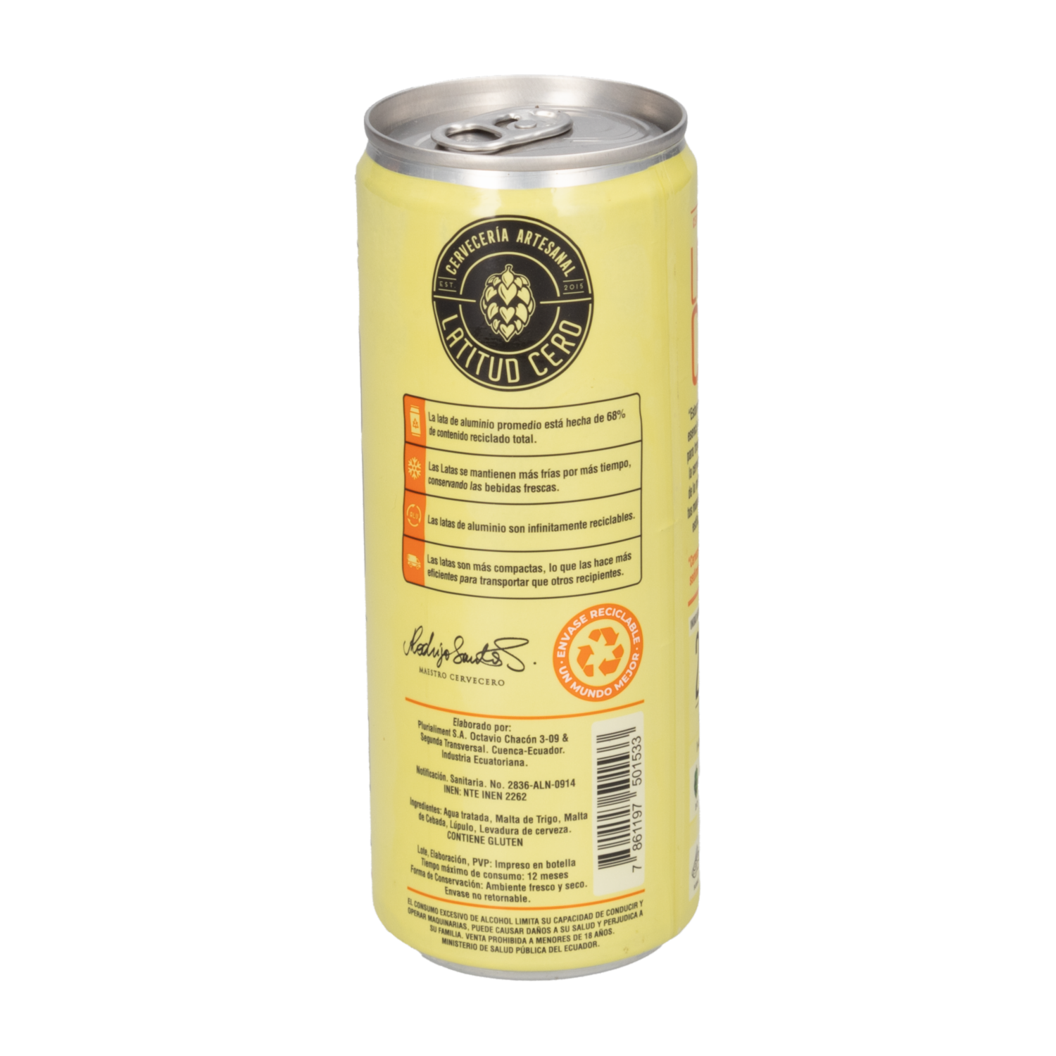 Cerveza Apachita Lata LATITUD CERO 330 Ml