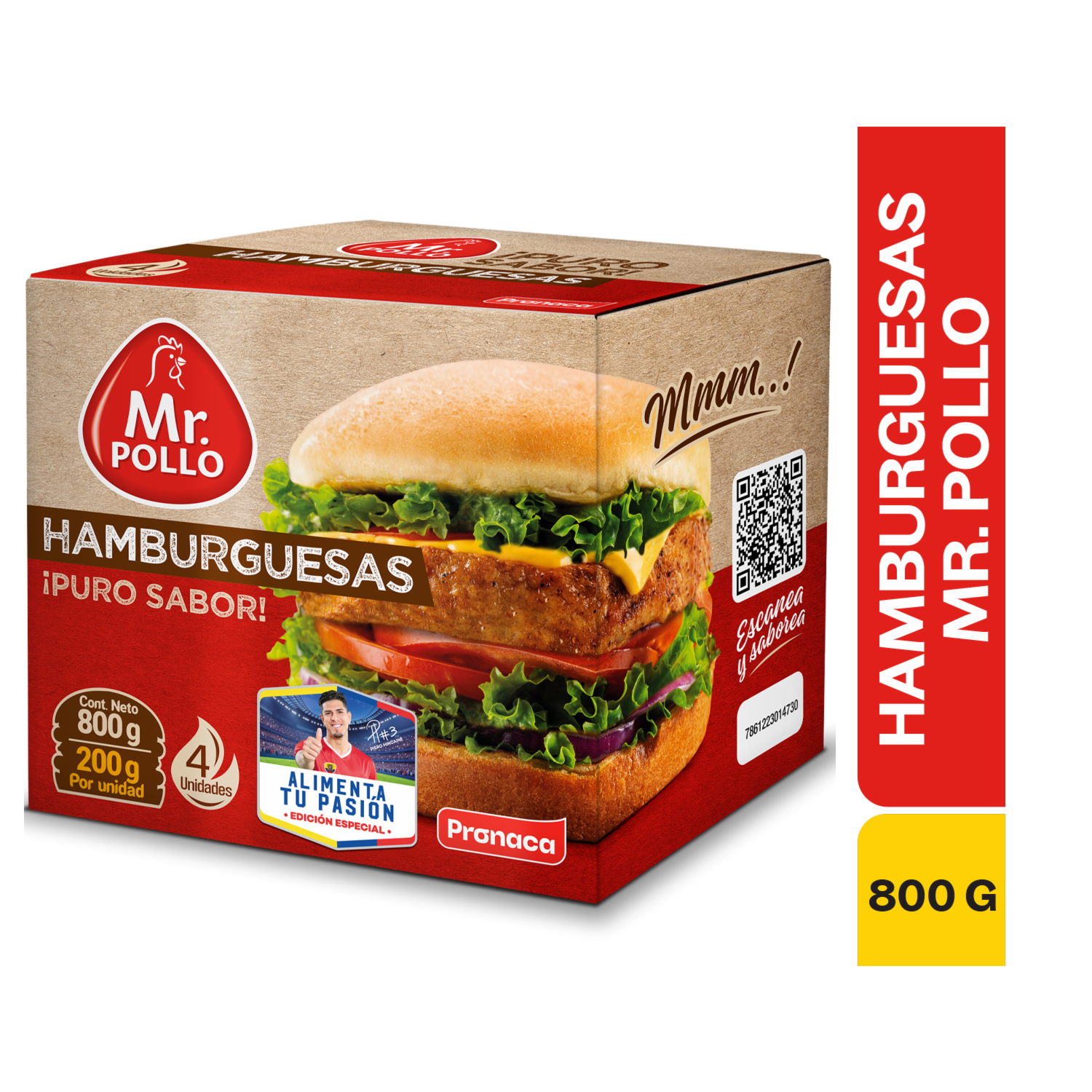 Hamburguesa De Pollo MR. POLLO 4X200 G