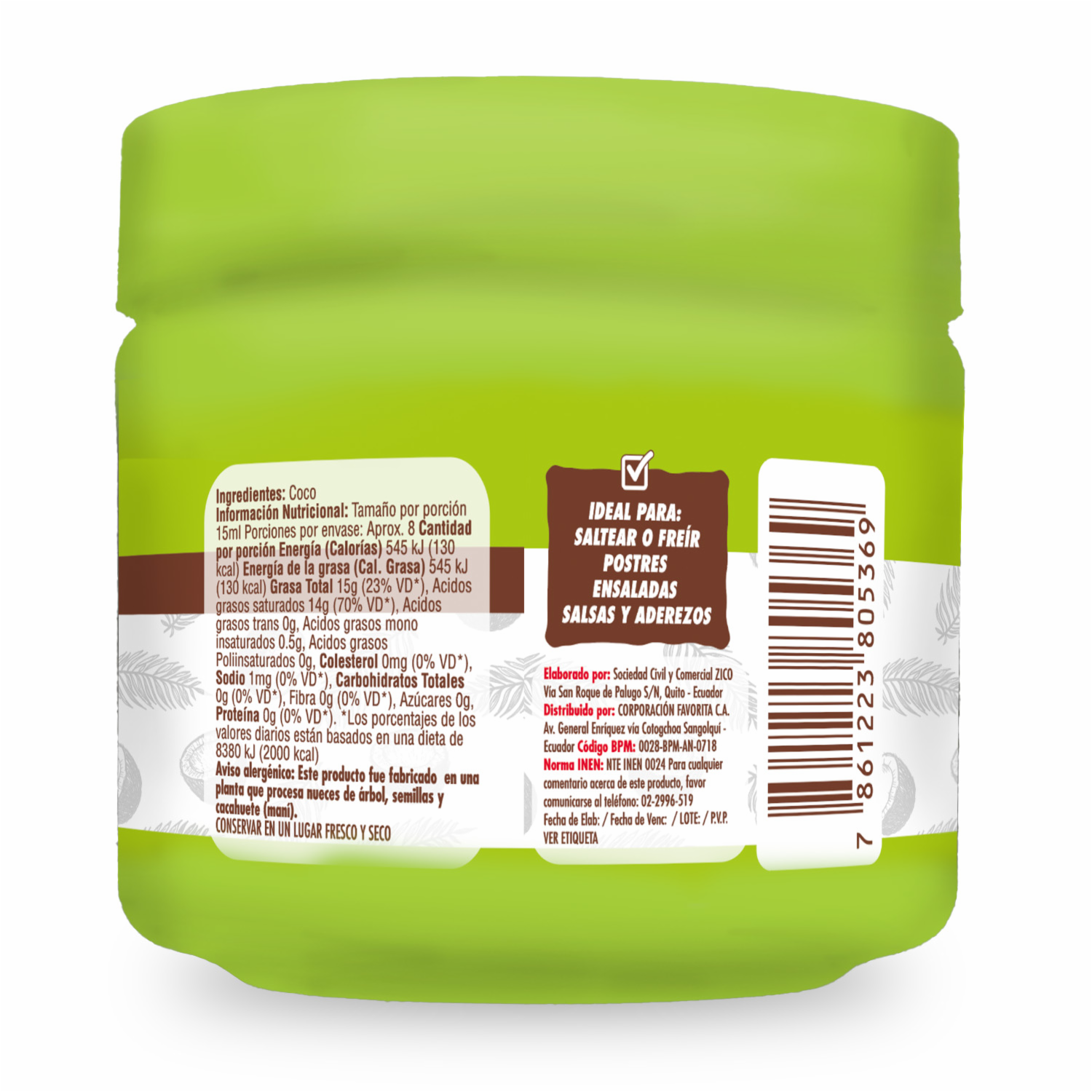 Aceite De Coco Extra Virgen SUPERMAXI 120 Ml