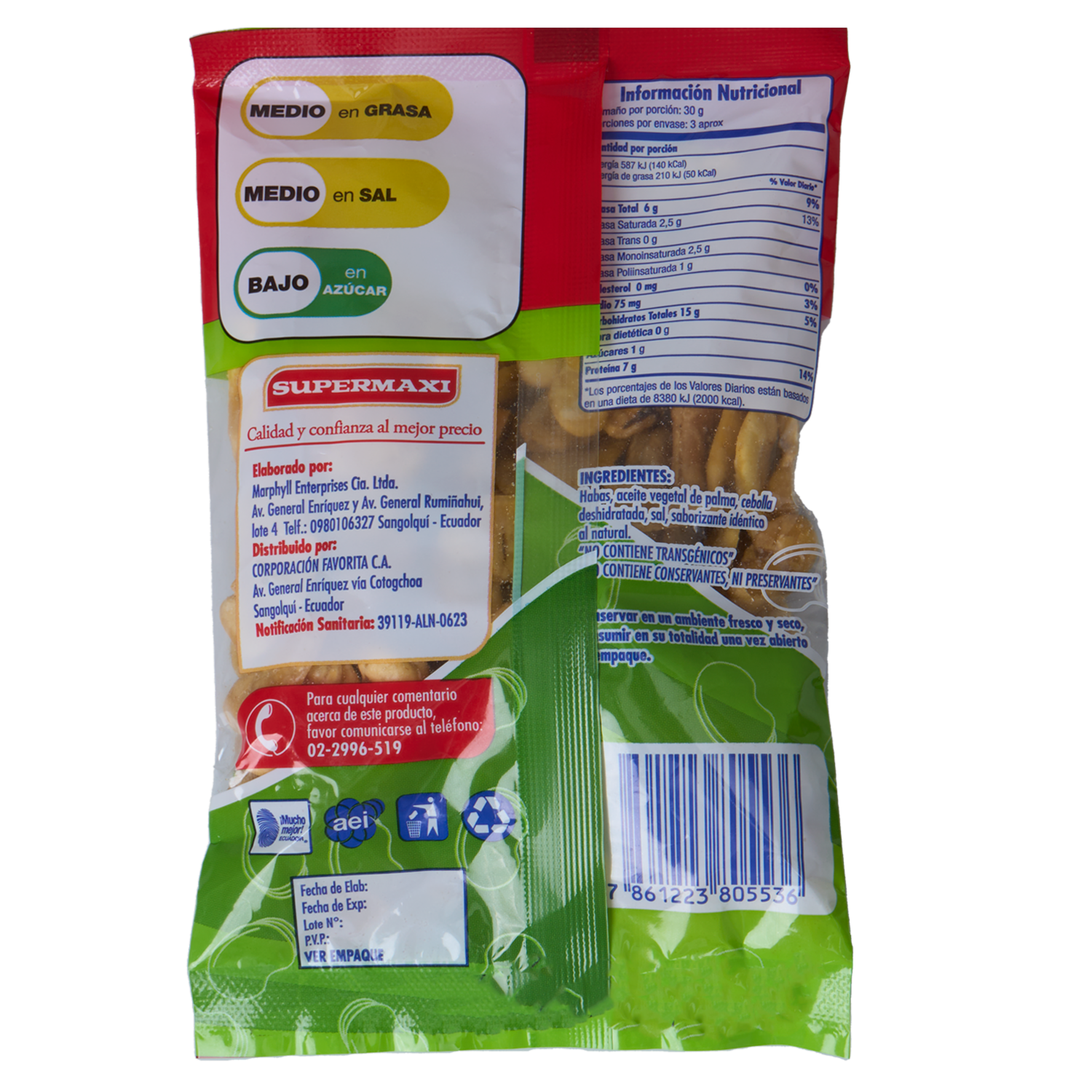 Habas Tostadas Con Cebolla SUPERMAXI 100 G