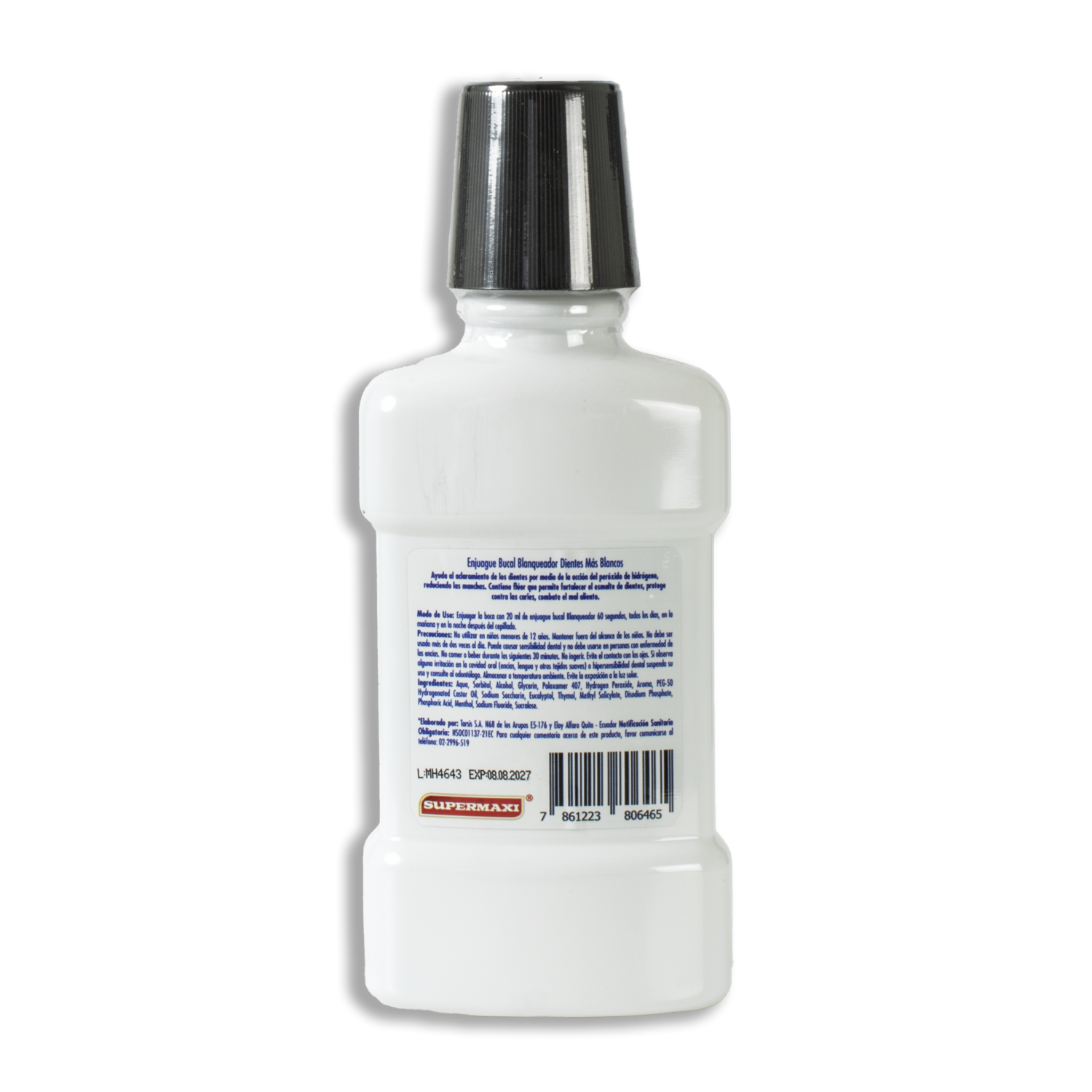 Enjuague  Bucal Con Blanqueador SUPERMAXI 250 Ml