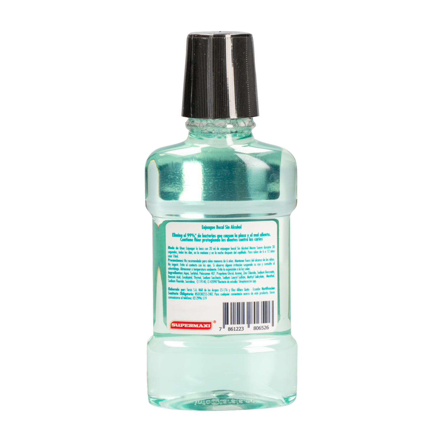 Enjuague  Bucal Menta Suave Sin Alcohol SUPERMAXI 250 ML