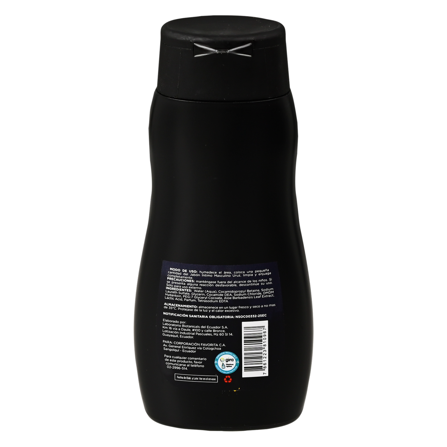 Jabón Íntimo Masculino URUZ 250 Ml