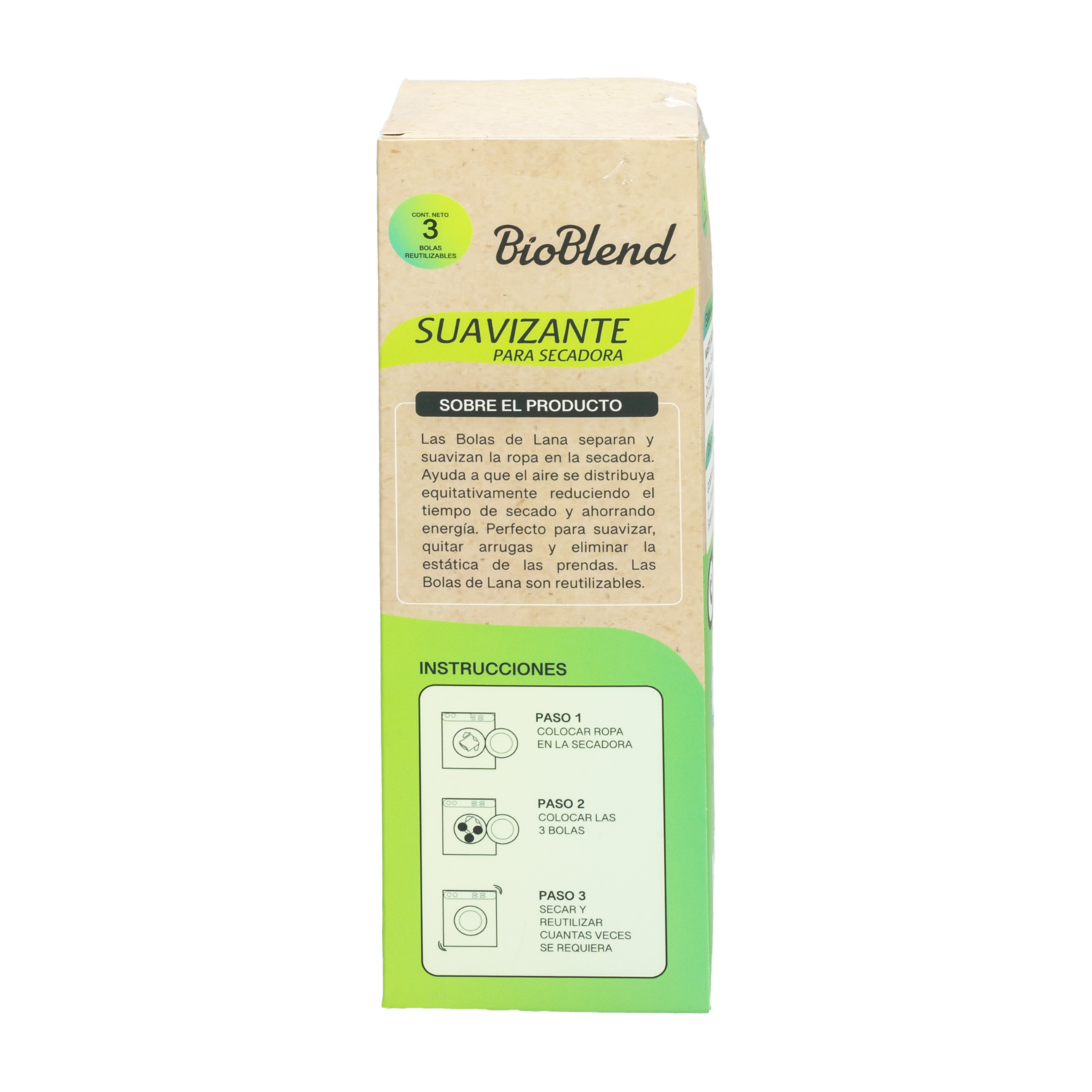 Suavizante Para Secadora De Lana BIO BLEND X 3 Uds