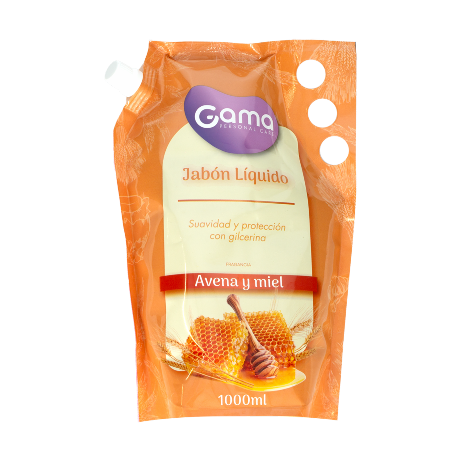 Jabón Líquido Con Avena Y Miel GAMA 1000 Ml