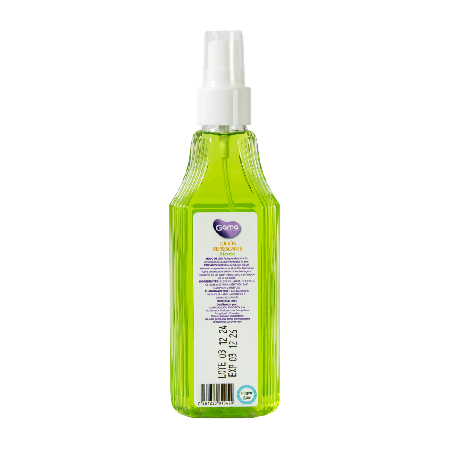 Loción Refrescante Menta GAMA 160 Ml