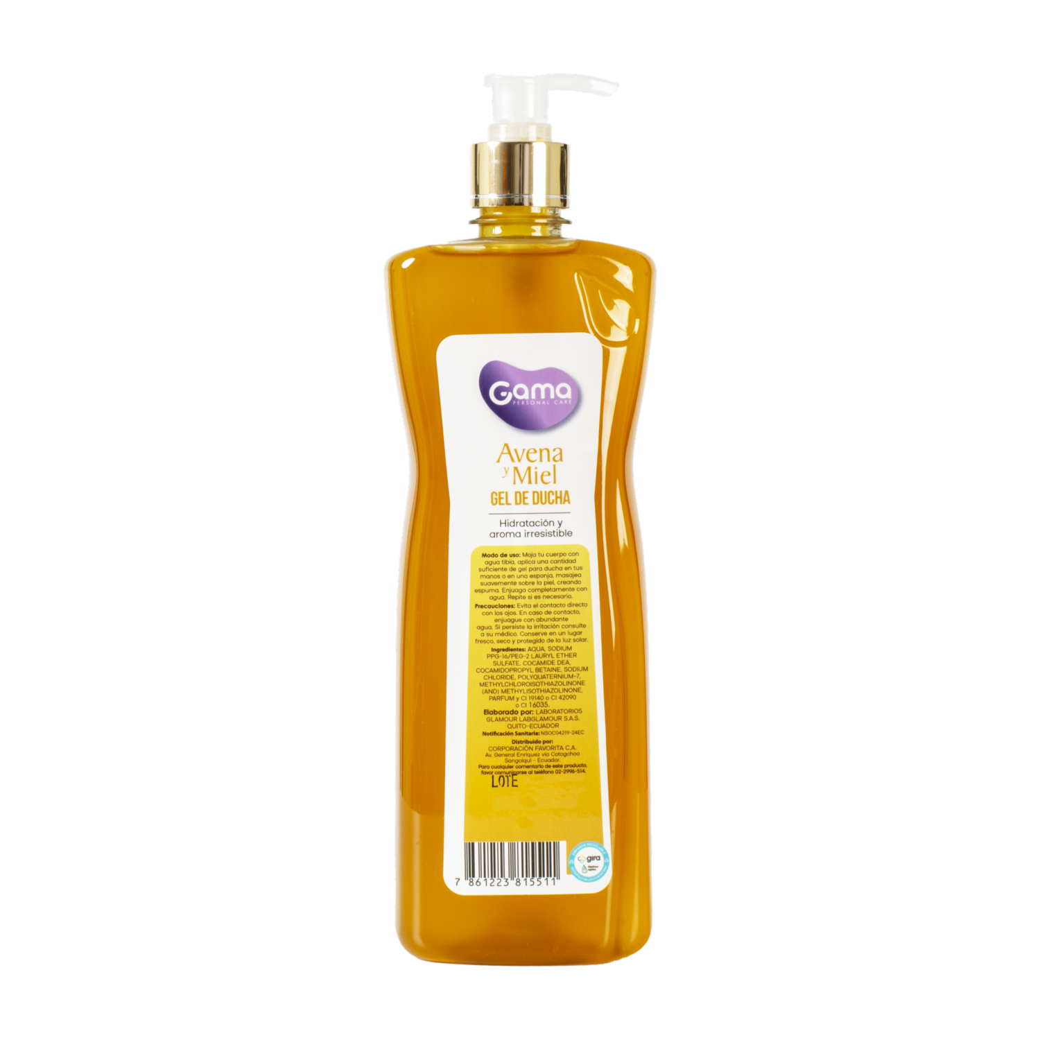 Gel De Baño Avena Y Miel GAMA 750 Ml