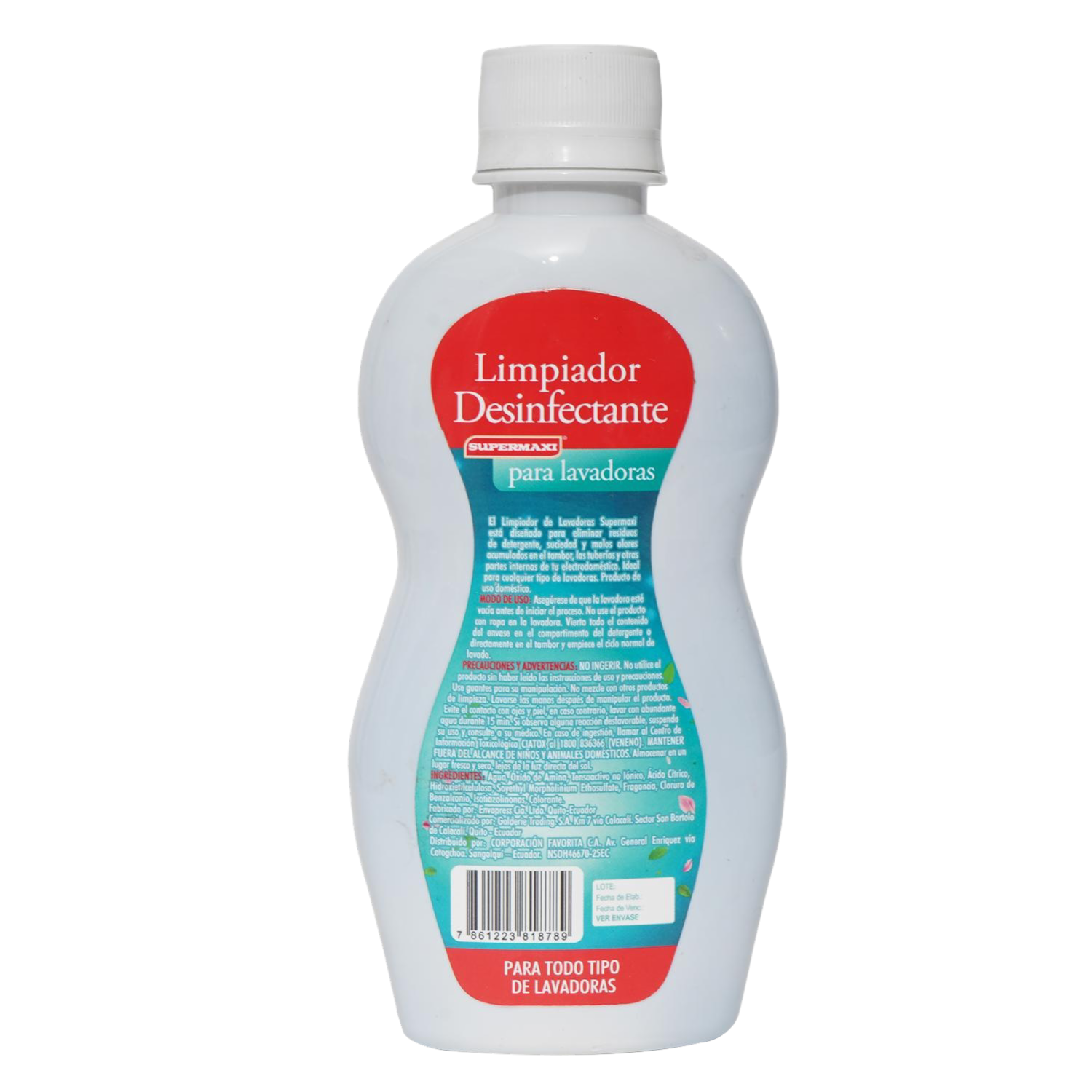 Limpiador Desinfectante Para Lavadoras SUPERMAXI 250 Ml