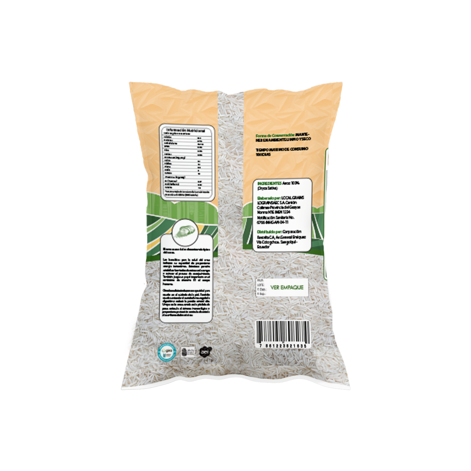 Arroz Blanco Natural EL ARTESANAL 1 Kg