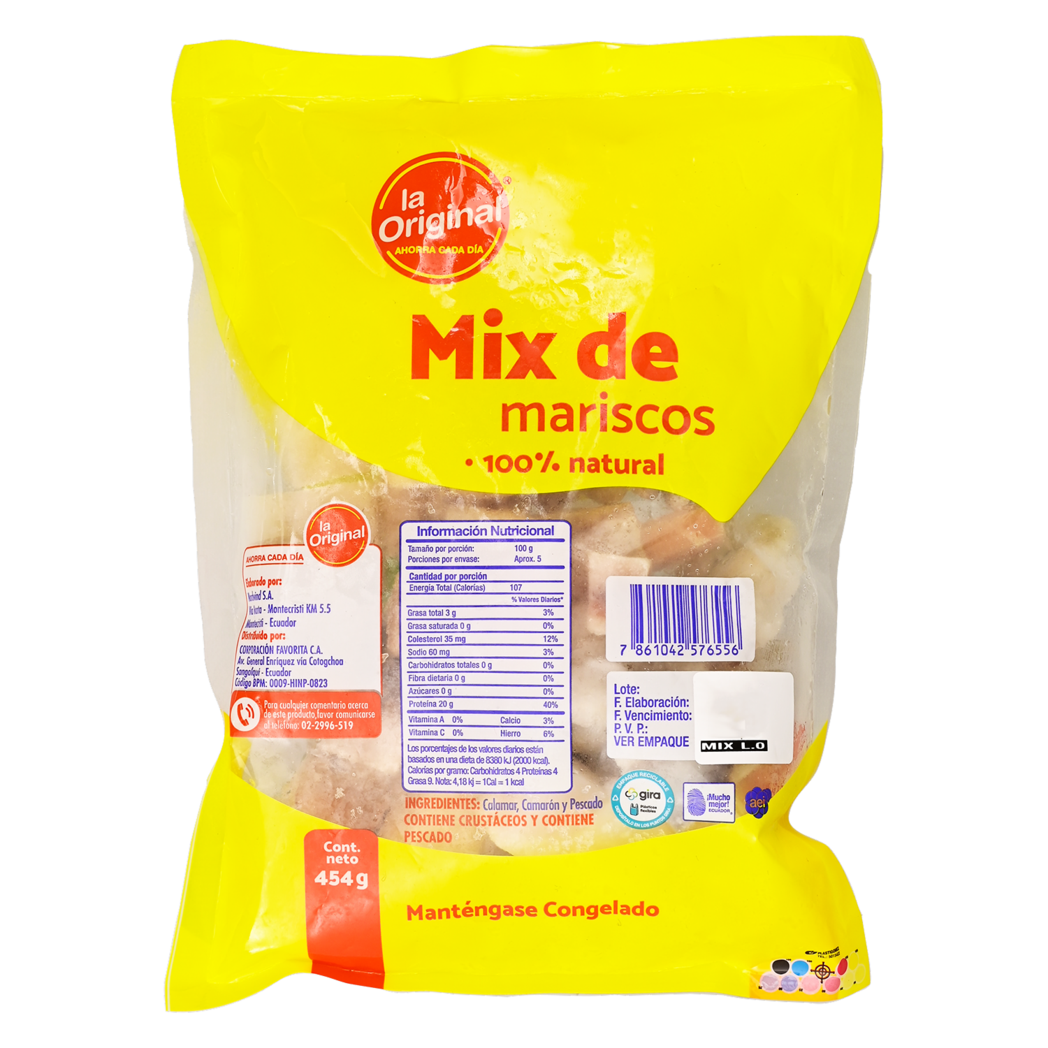 Mix De Mariscos 100% Natural LA ORIGINAL 454 G