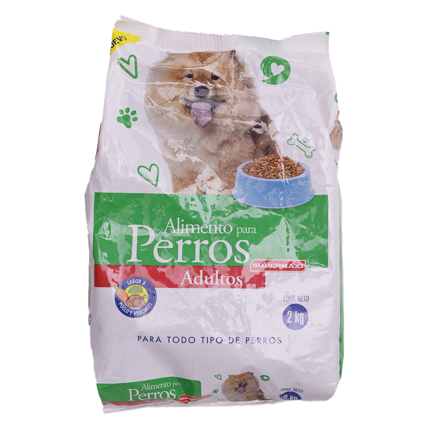 Alimento Para Perros Adulto Sabor A Pollo SUPERMAXI 2 Kg