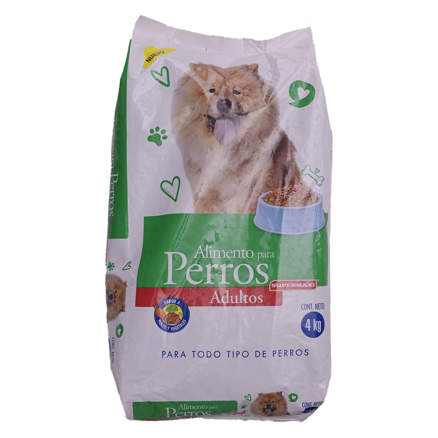 Alimento Para Perros Adulto Sabor A Pollo SUPERMAXI 4 Kg