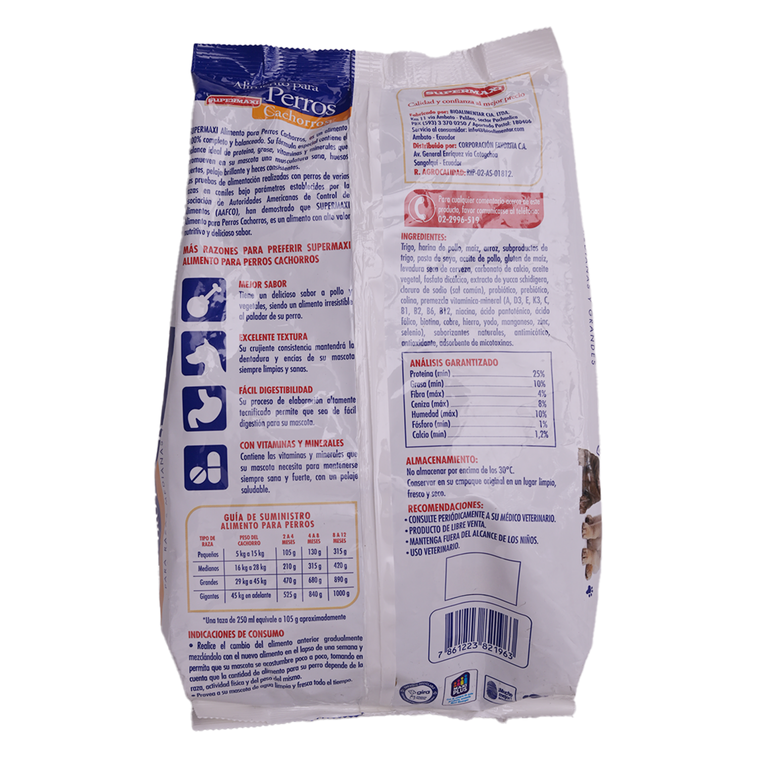 Alimento Para Perros Adulto Sabor A Pollo SUPERMAXI 2 Kg