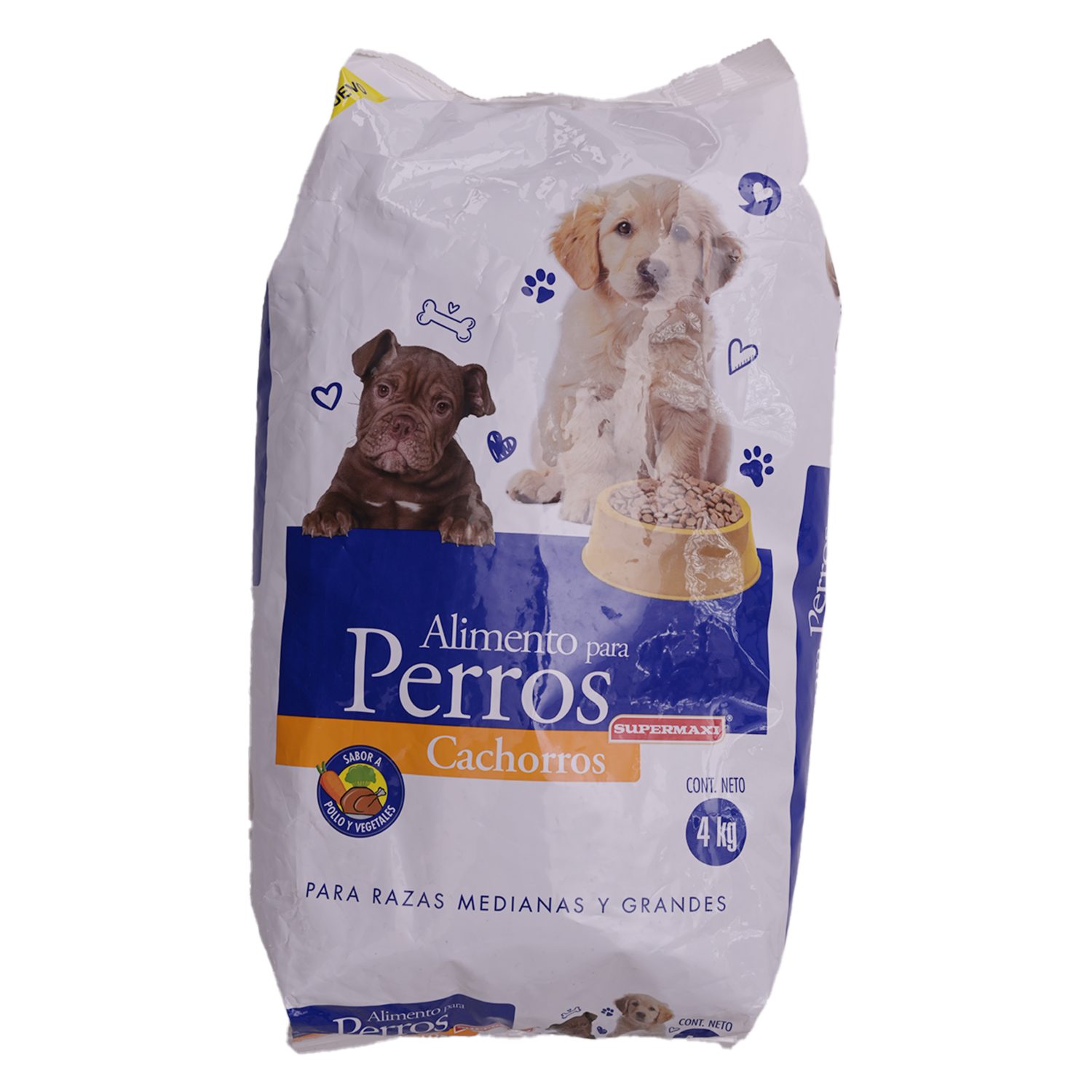 Alimento Para Perros Adulto Sabor A Pollo SUPERMAXI 4 Kg