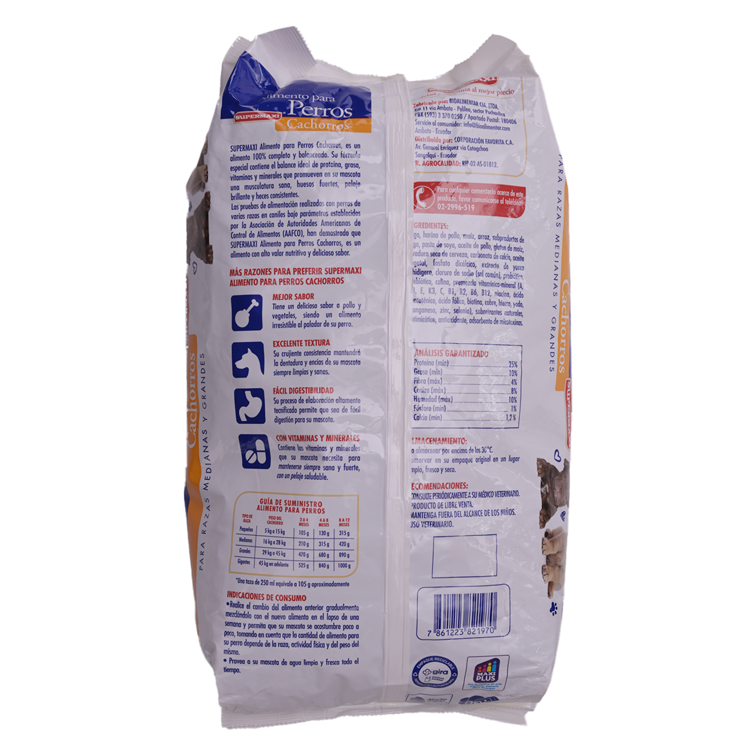 Alimento Para Perros Adulto Sabor A Pollo SUPERMAXI 4 Kg