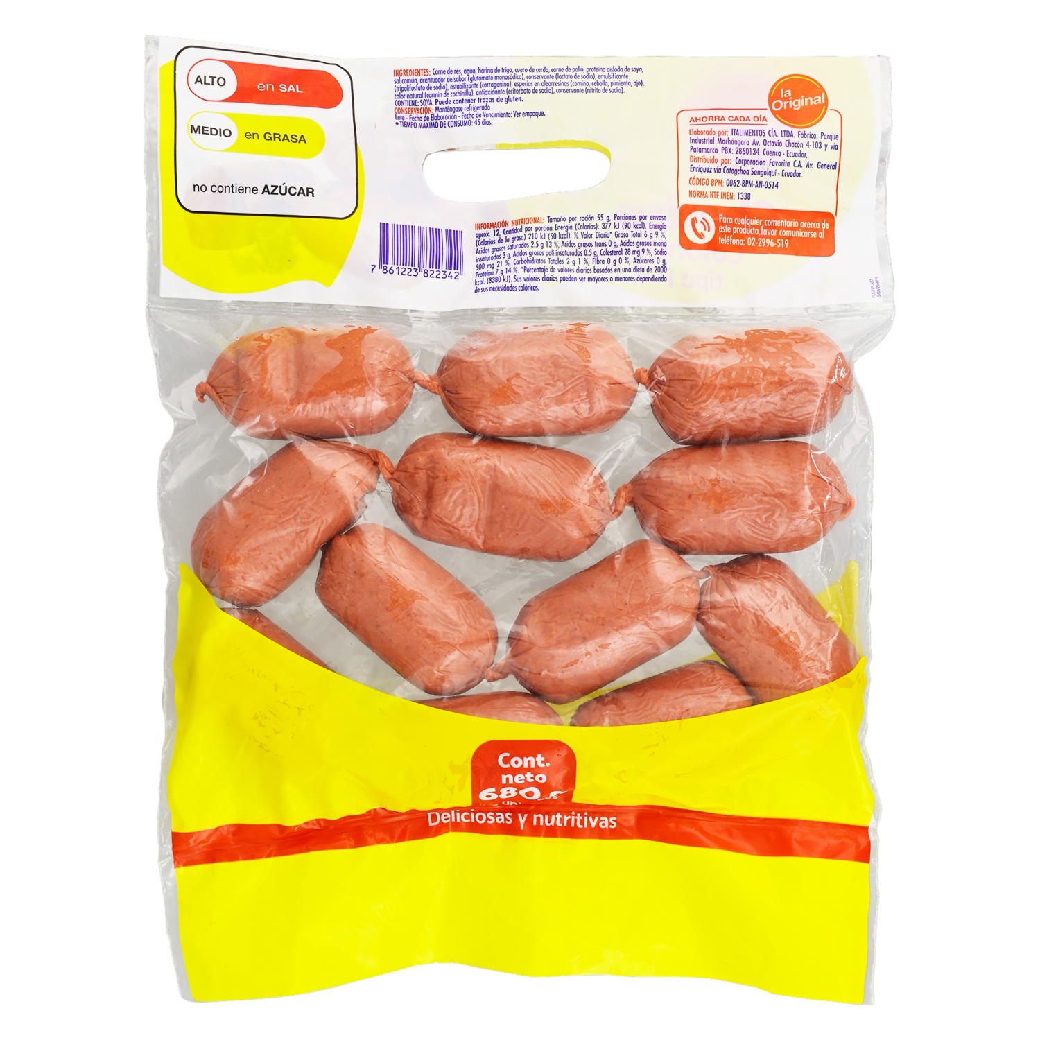 Chorizo Colombiano Tipo 1 LA ORIGINAL 680 G