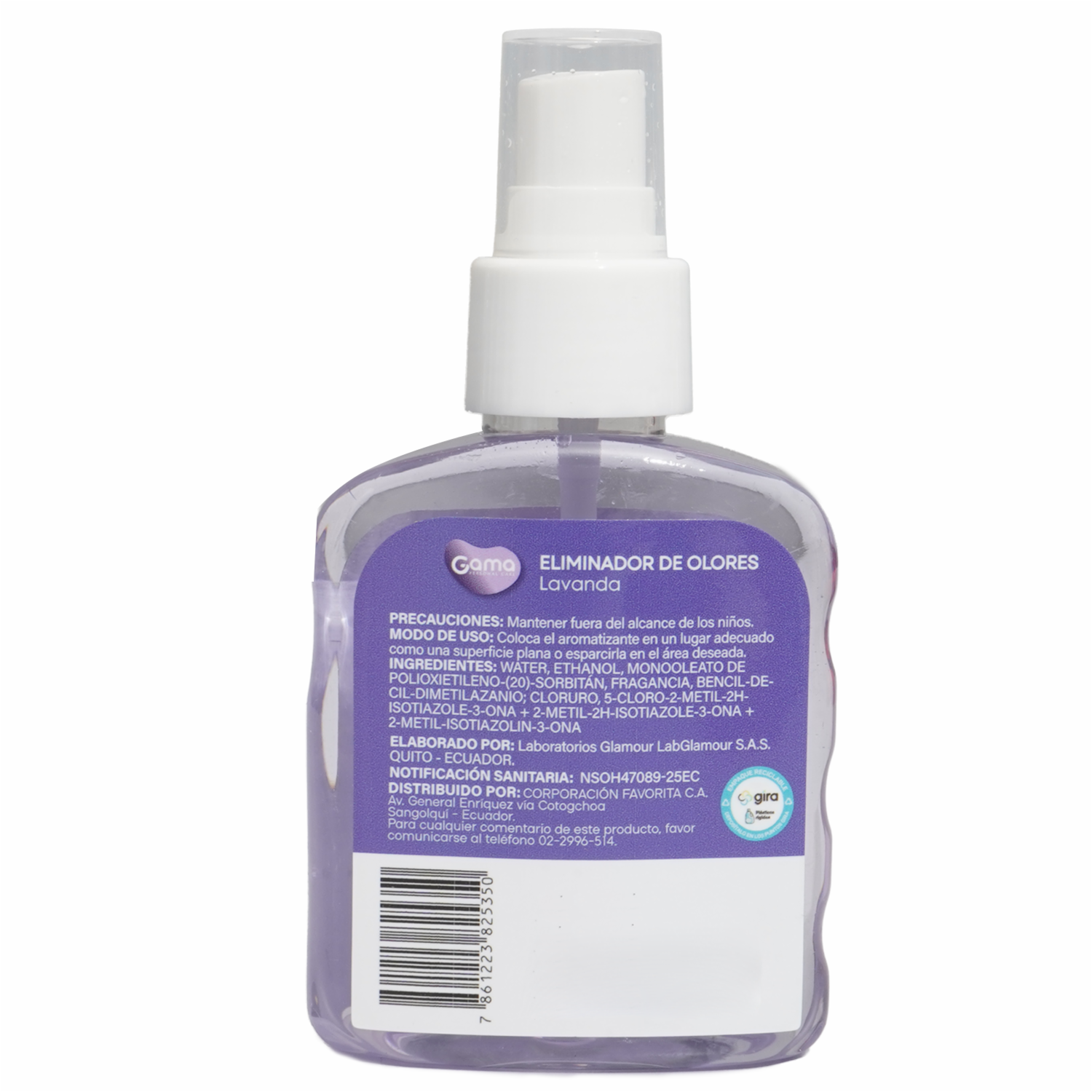 Eliminador De Olores Fragancia Lavanda Larga Duración GAMA 100 Ml