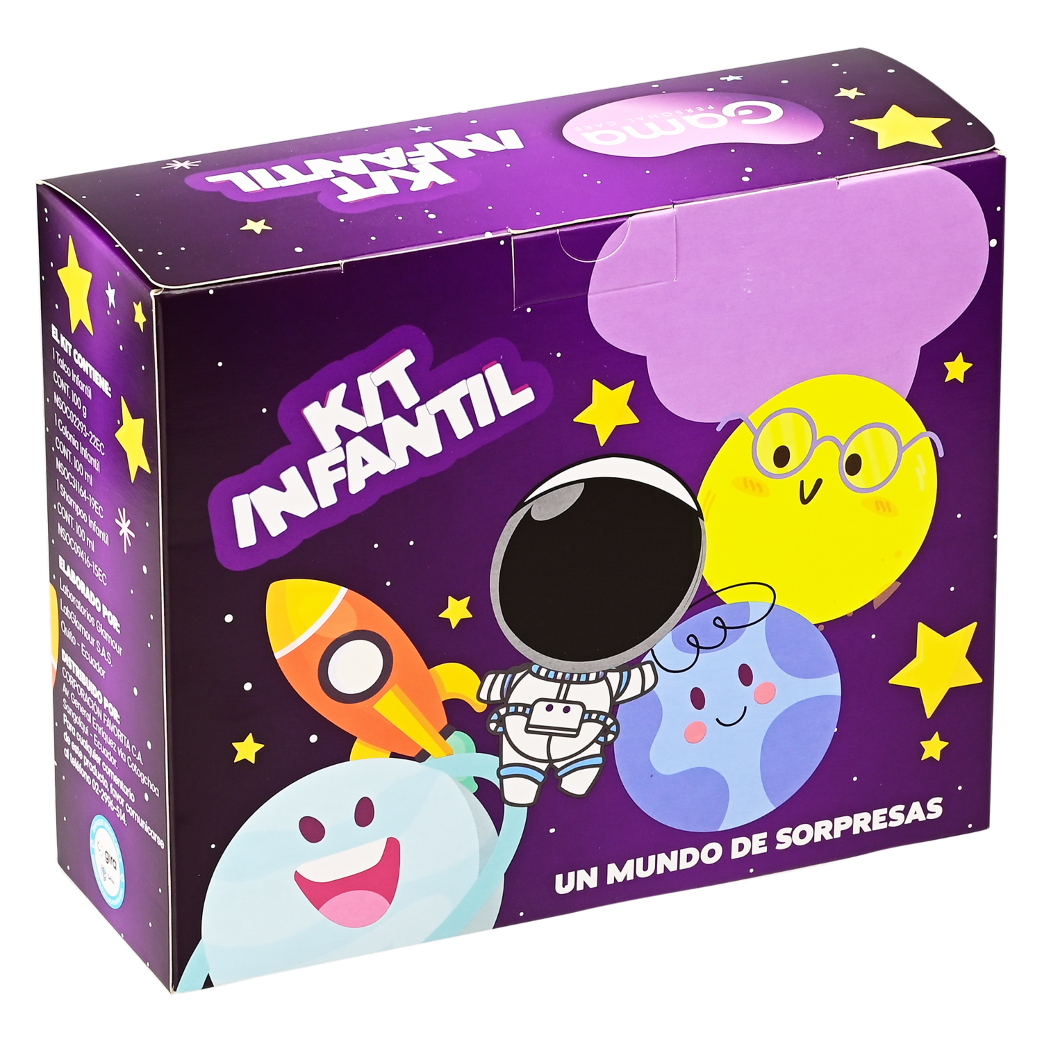 Estuche Infantil Shampoo-Talco-Colonia Un Mundo De Sorpresas GAMA 1 X100 G; 1 X 100 Ml; 1 X 100 Ml