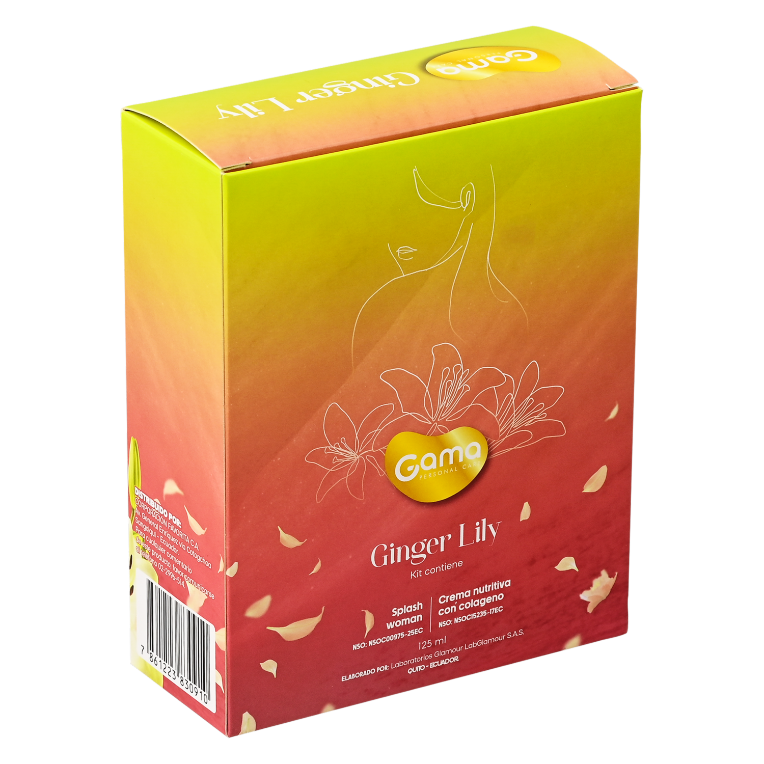 Set Para Dama Body Splash + Loción Ginger Lily GAMA 2 X 125 Ml