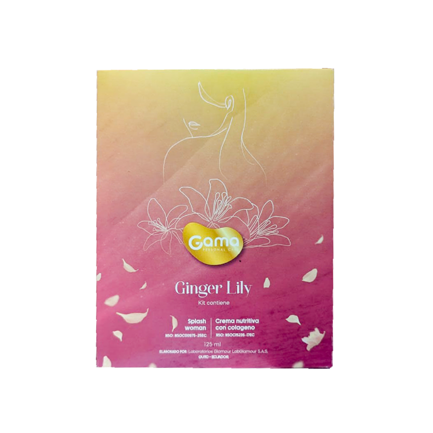 Set Para Dama Body Splash + Loción Ginger Lily GAMA 2 X 125 Ml
